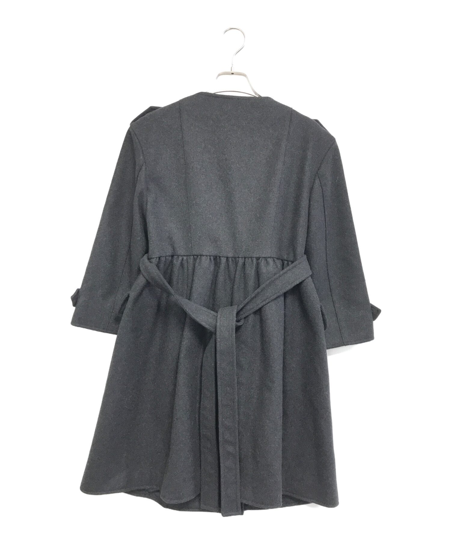 中古・古着通販】MIU MIU (ミュウミュウ) ウールコート グレー 中古・古着通販】MIU MIU (ミュウミュウ) ウールコート グレー