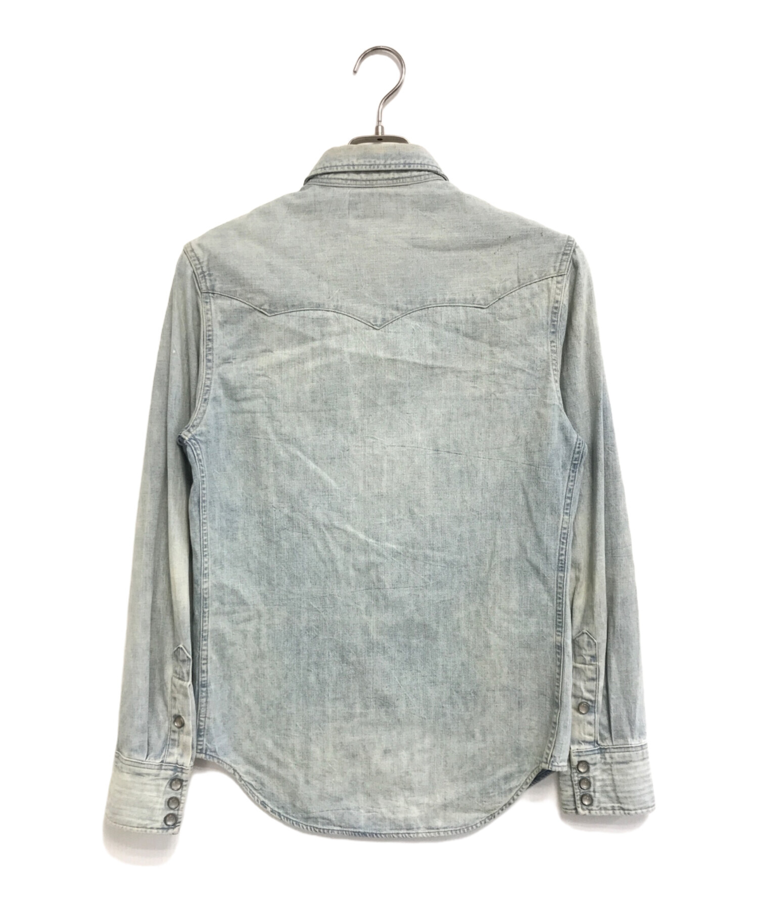 中古・古着通販】RRL (ダブルアールエル) デニムウエスタンシャツ