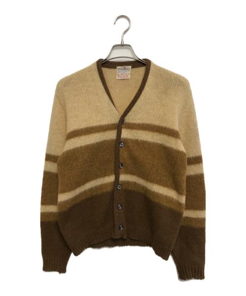【未使用美品】UNUSED モヘアカーディガン★3(L)ブラウン×ベージュ 中古・古着通販】Nofibegian (ノーフィビッジアン) モヘアカーディガン