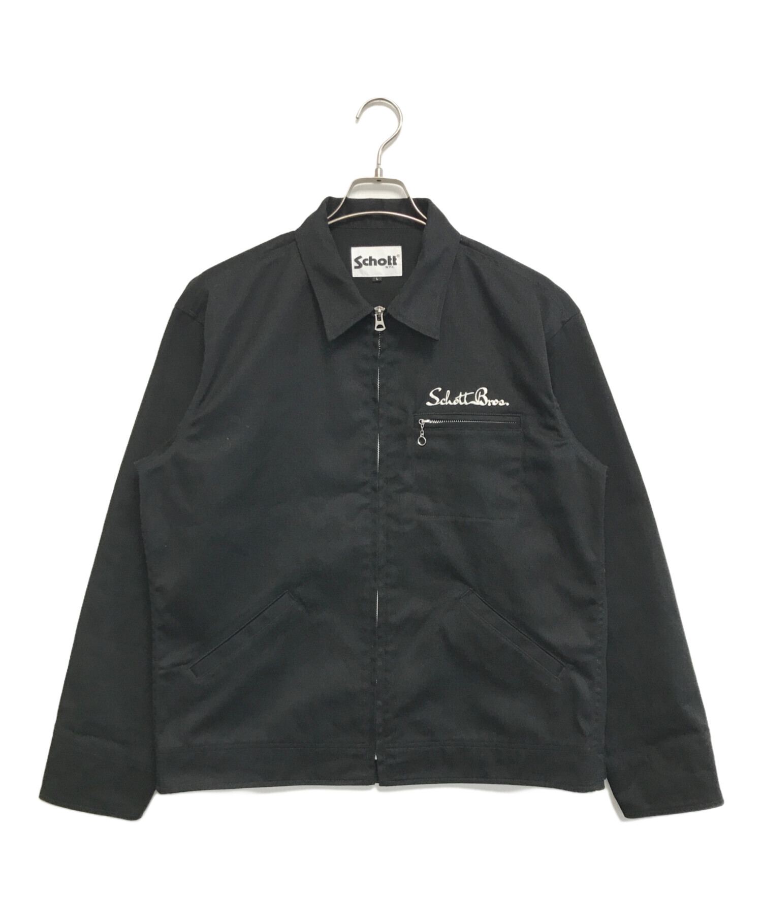 中古・古着通販】Schott (ショット) ワークジャケット ブラック サイズ 