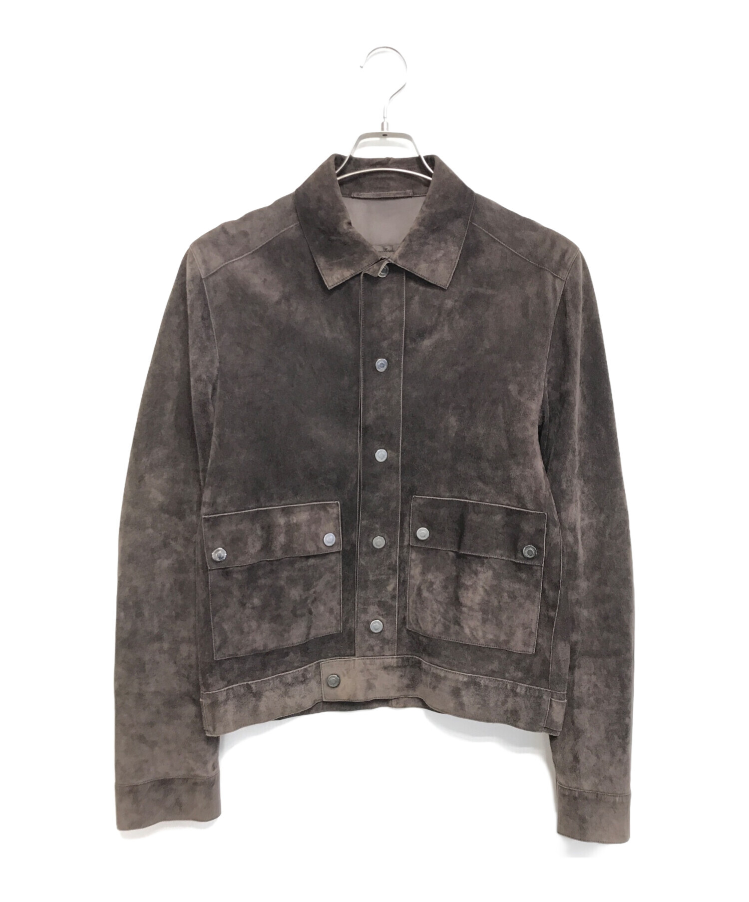 中古・古着通販】GUCCI (グッチ) スエード レザージャケット ブラウン