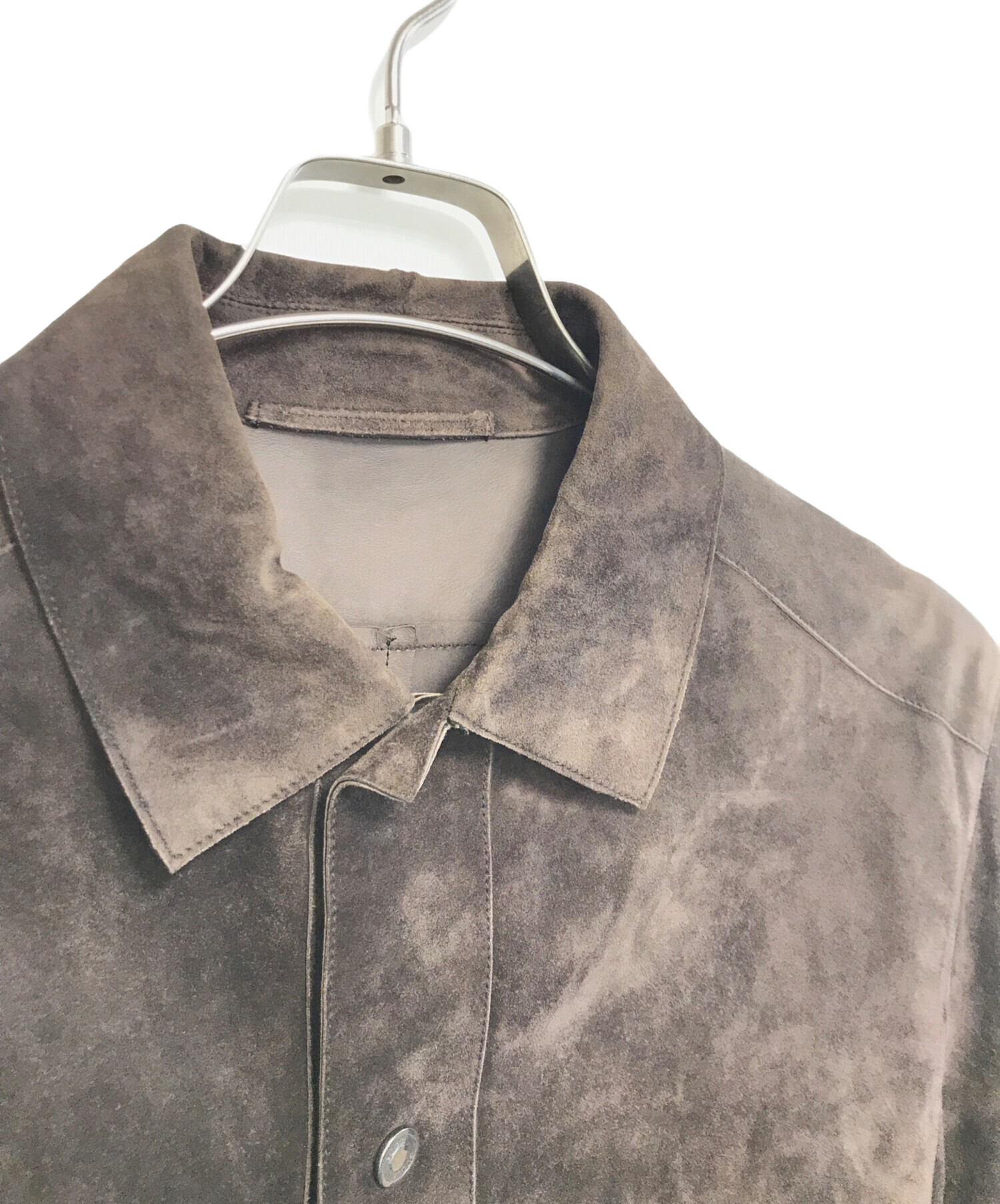 中古・古着通販】GUCCI (グッチ) スエード レザージャケット ブラウン