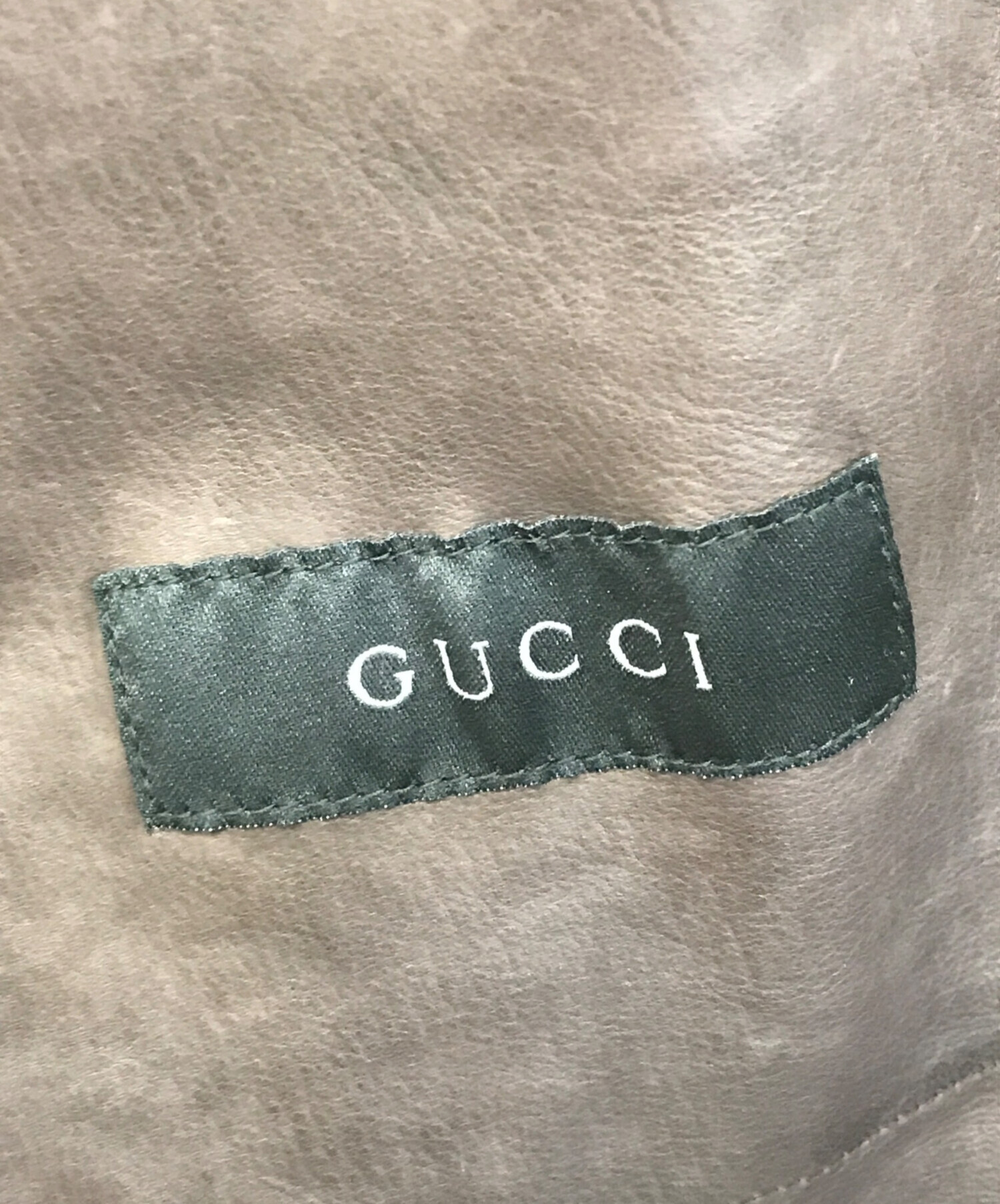 中古・古着通販】GUCCI (グッチ) スエード レザージャケット ブラウン