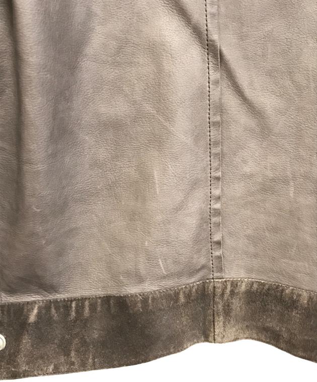 中古・古着通販】GUCCI (グッチ) スエード レザージャケット ブラウン