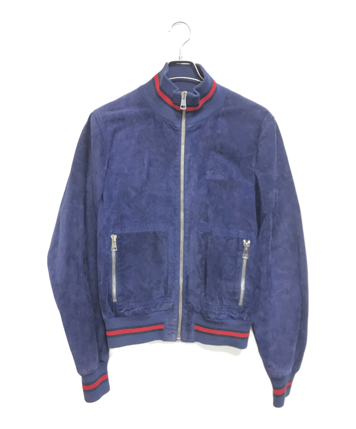 GUCCIスエード レザーコート GUCCI - グッチ GUCCI コート スウェード ハーフコート フライフロント
