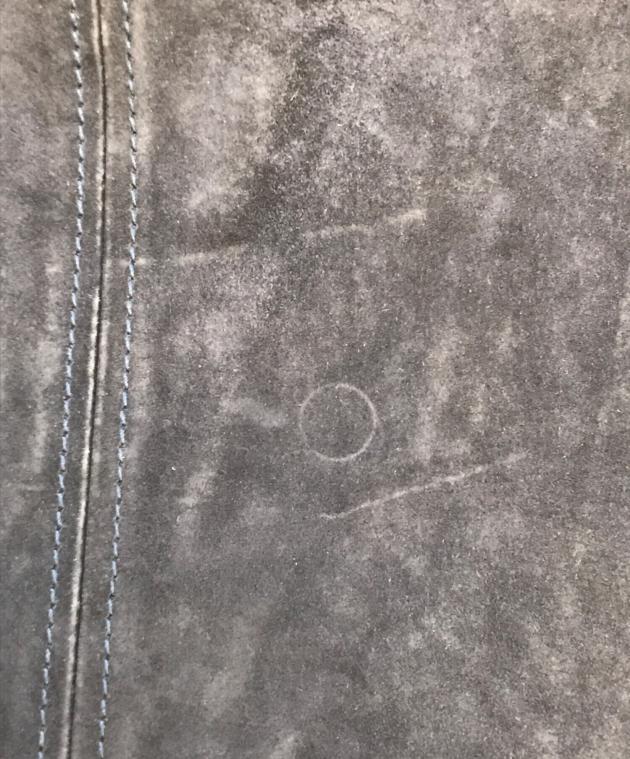 中古・古着通販】GUCCI (グッチ) スエード レザージャケット ブルー