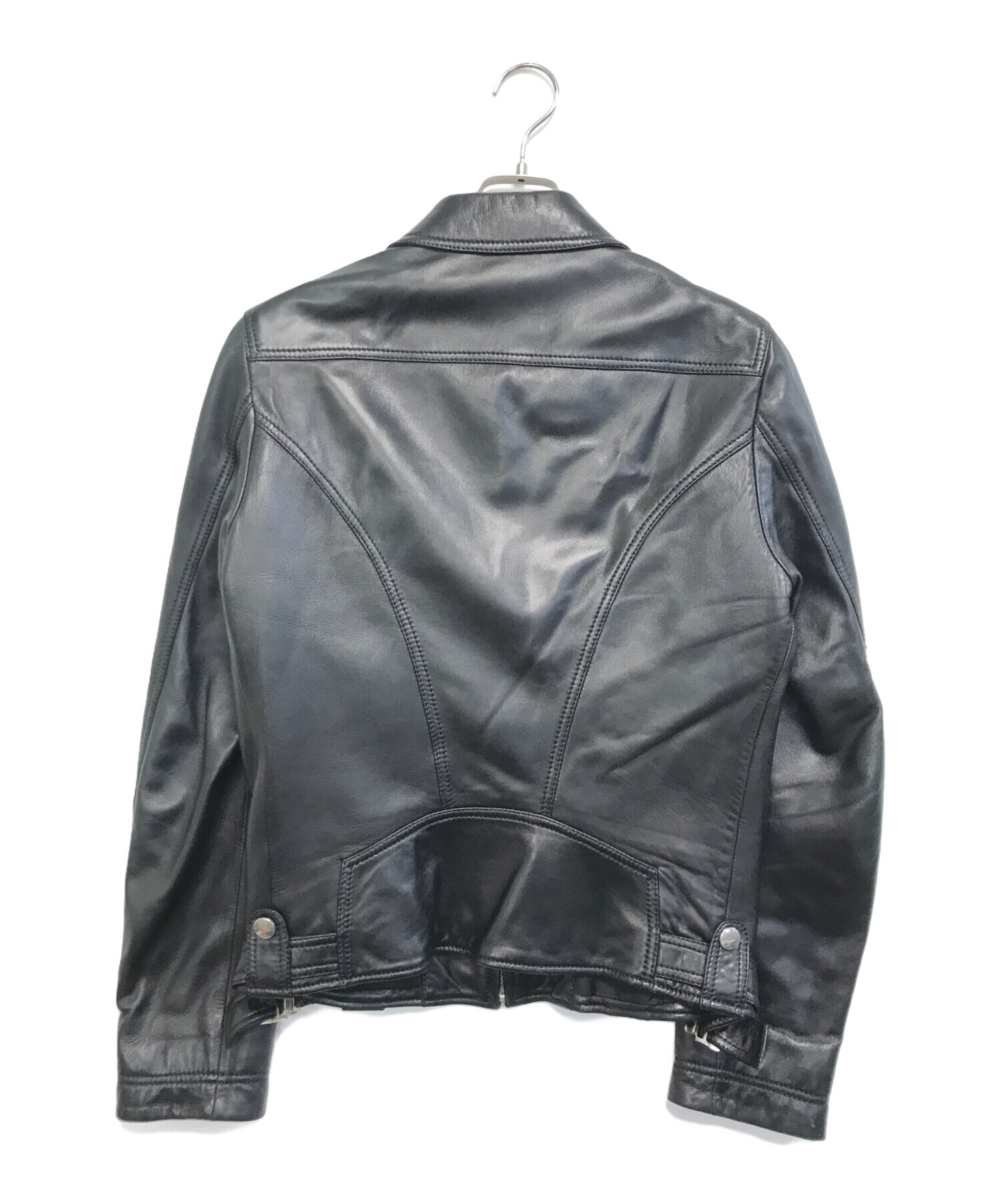 中古・古着通販】GUCCI (グッチ) レザージャケット ブラック サイズ:46 
