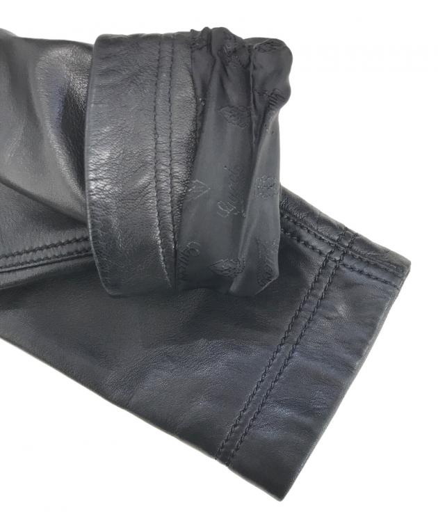 中古・古着通販】GUCCI (グッチ) レザージャケット ブラック サイズ:46
