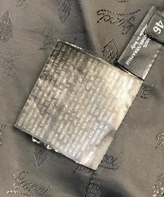 中古・古着通販】GUCCI (グッチ) レザージャケット ブラック サイズ:46