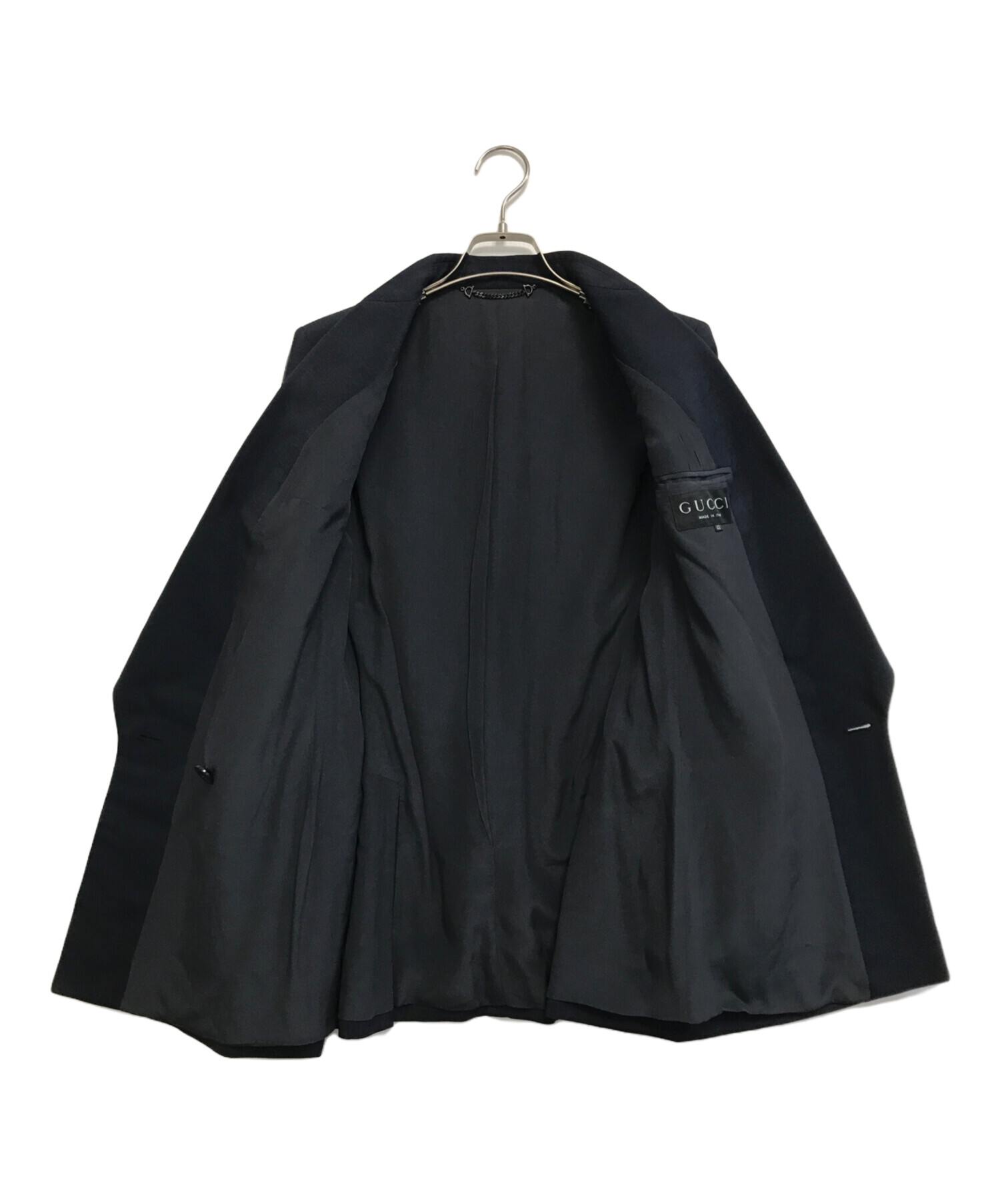 未使用品 GUCCI グッチ モヘア セットアップ ブラック 黒 46 M相当 中古・古着通販】GUCCI (グッチ) モヘア混スカートセットアップ