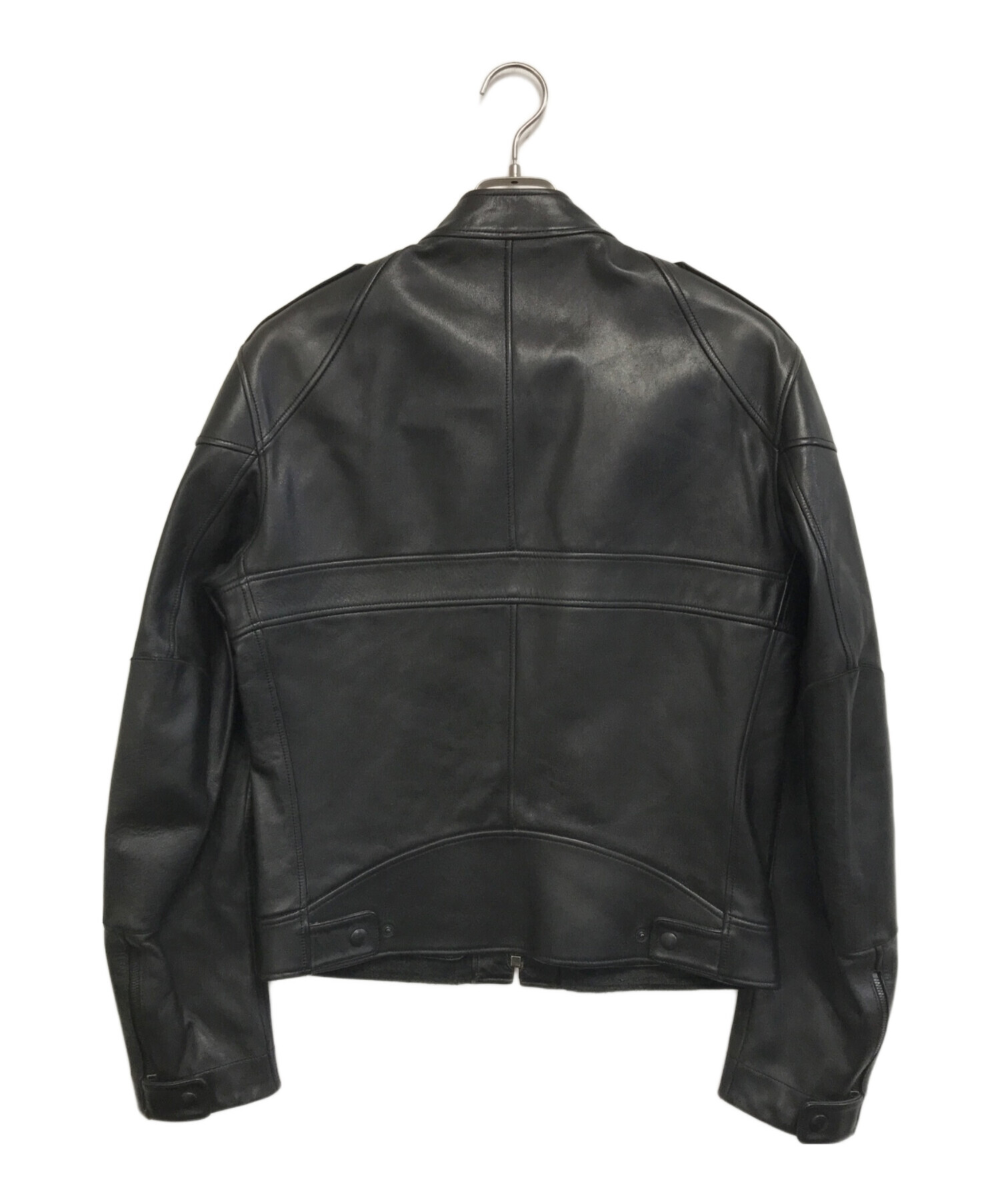 中古・古着通販】GUCCI (グッチ) レザージャケット ブラック サイズ:46