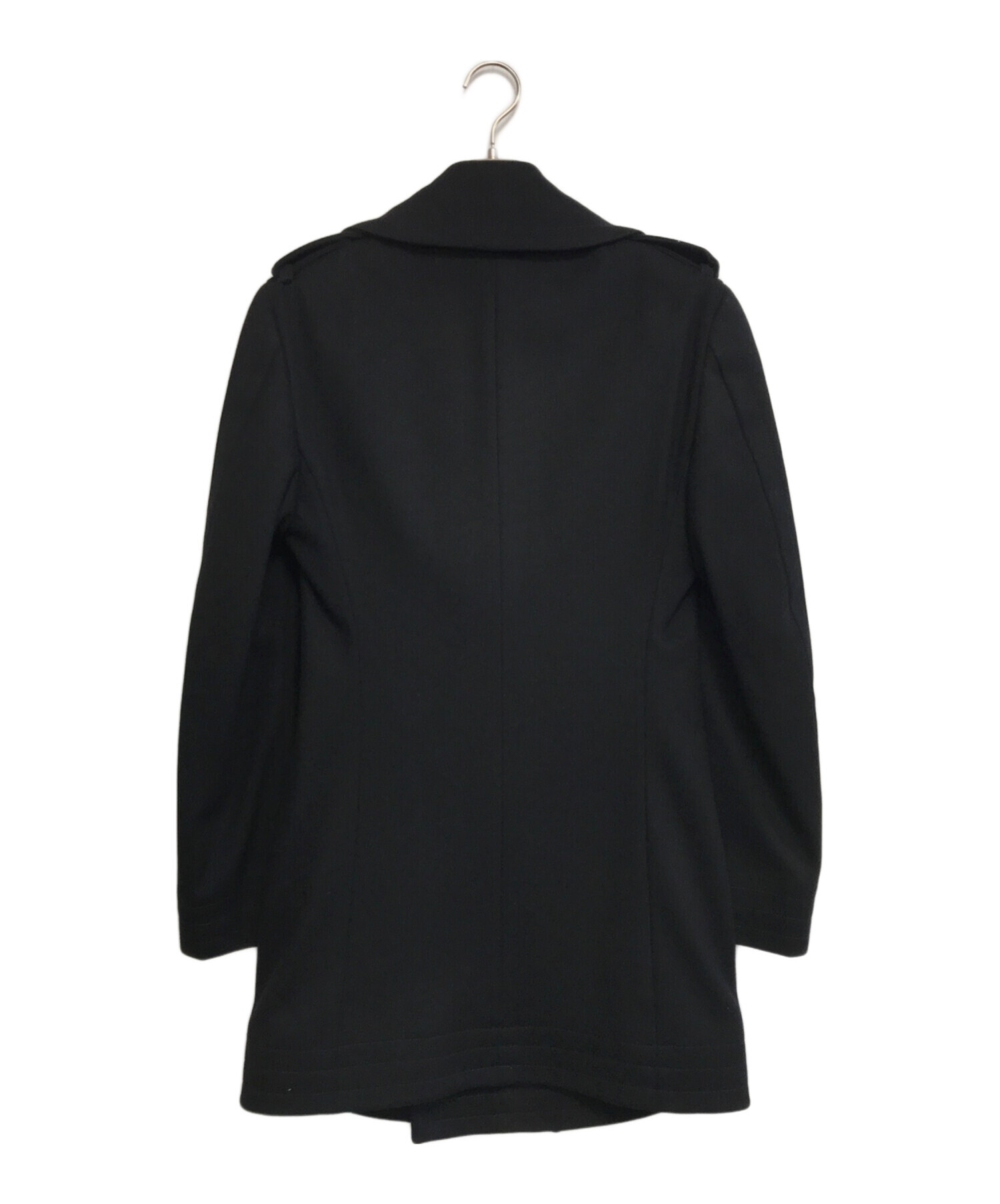 12.22までお値下げ中　GUCCI ウールPコート 中古・古着通販】GUCCI (グッチ) ウールPコート ブラック サイズ:44R
