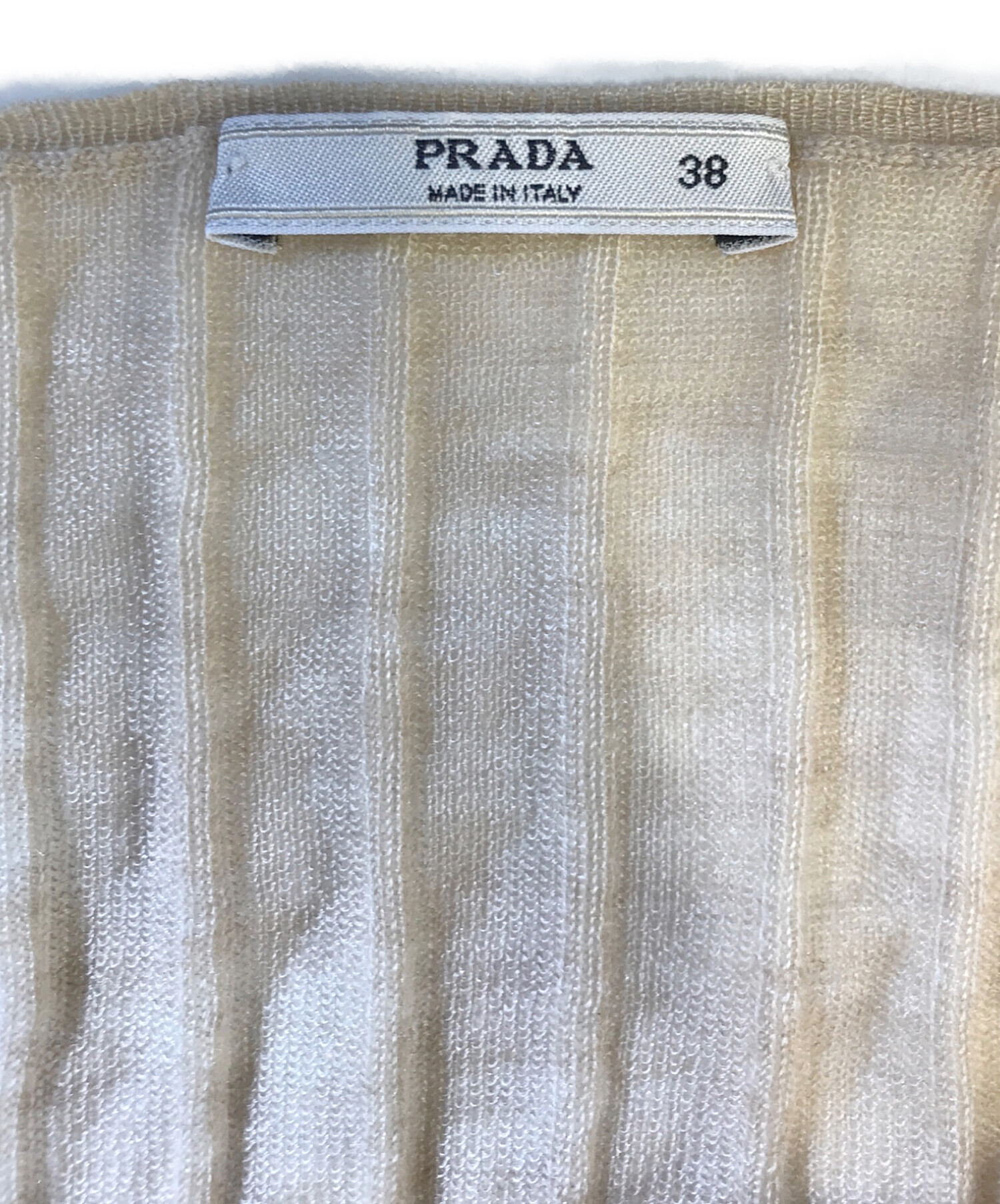 中古・古着通販】PRADA (プラダ) カシミヤシルクカーディガン ベージュ