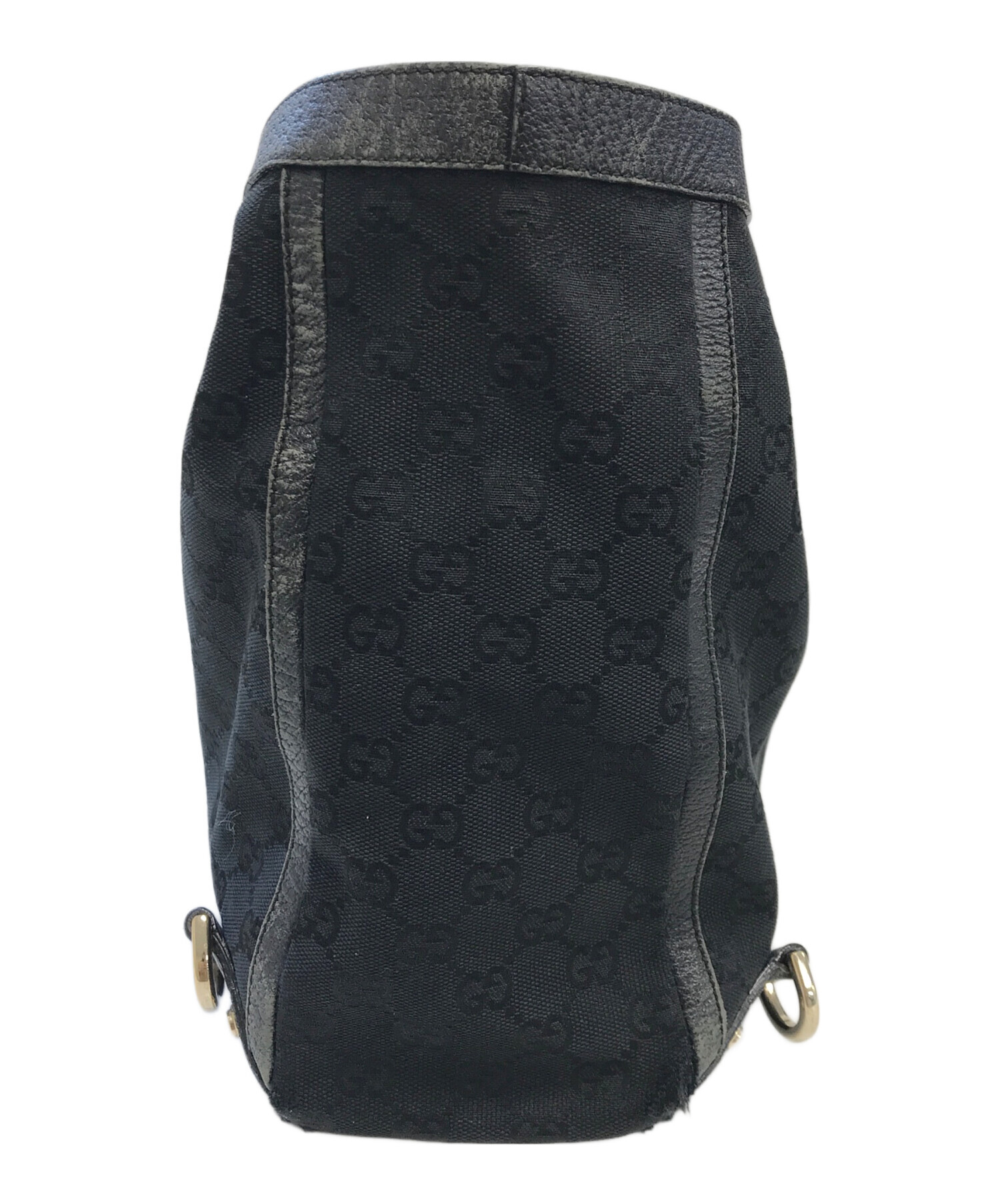中古・古着通販】GUCCI (グッチ) GGキャンバストートバッグ ブラック
