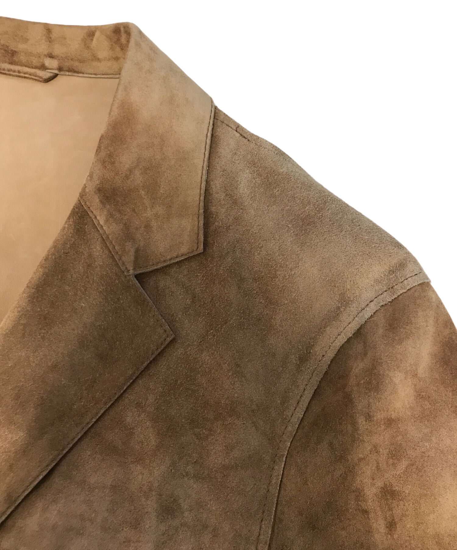 JIL SANDER テーラードジャケット 46 ベージュ 中古・古着通販】JIL SANDER (ジルサンダー) スエードーラード