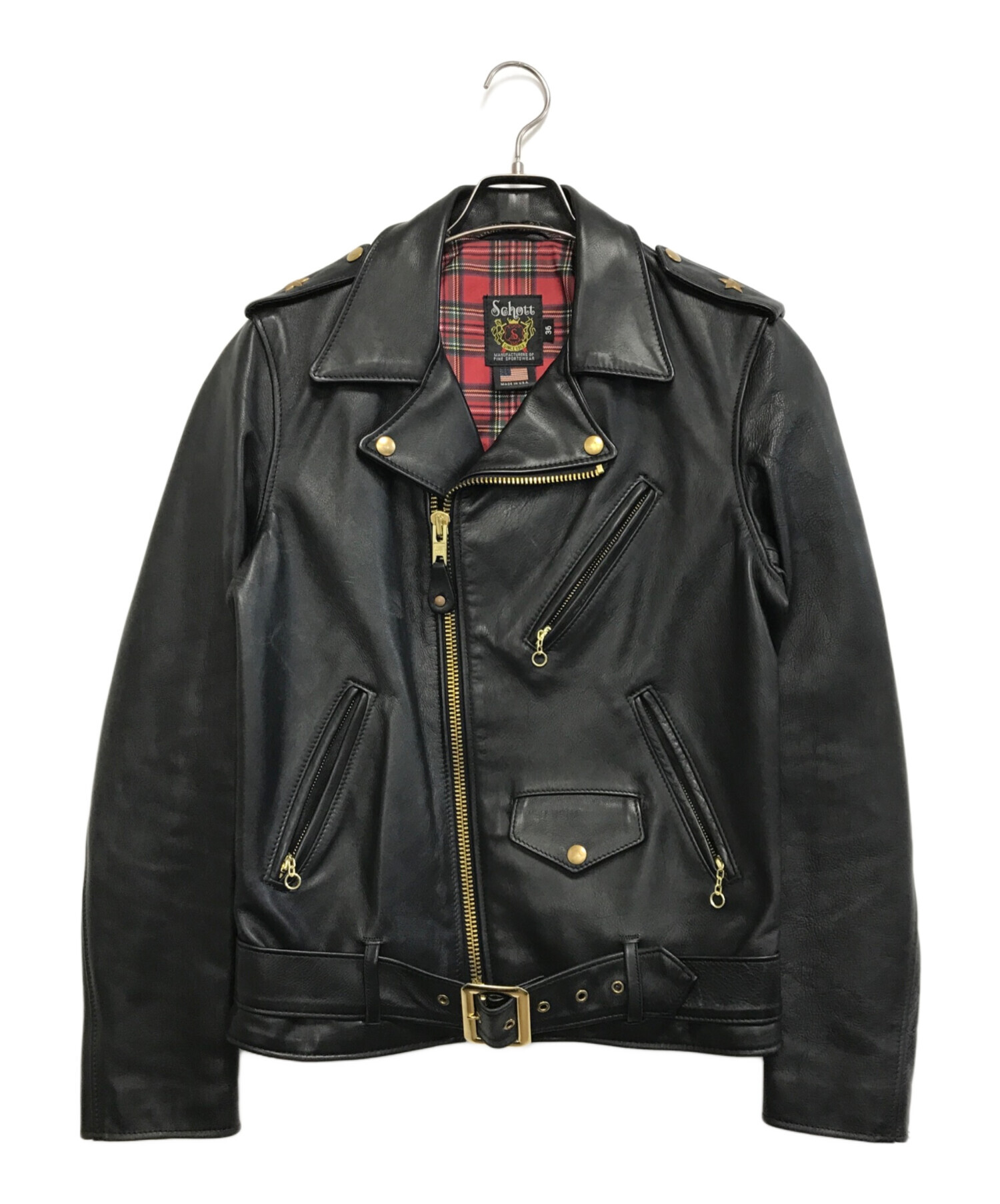 Schott×MASTERMIND レザージャケット 中古・古着通販】Schott (ショット) Mastermind JAPAN (マスター