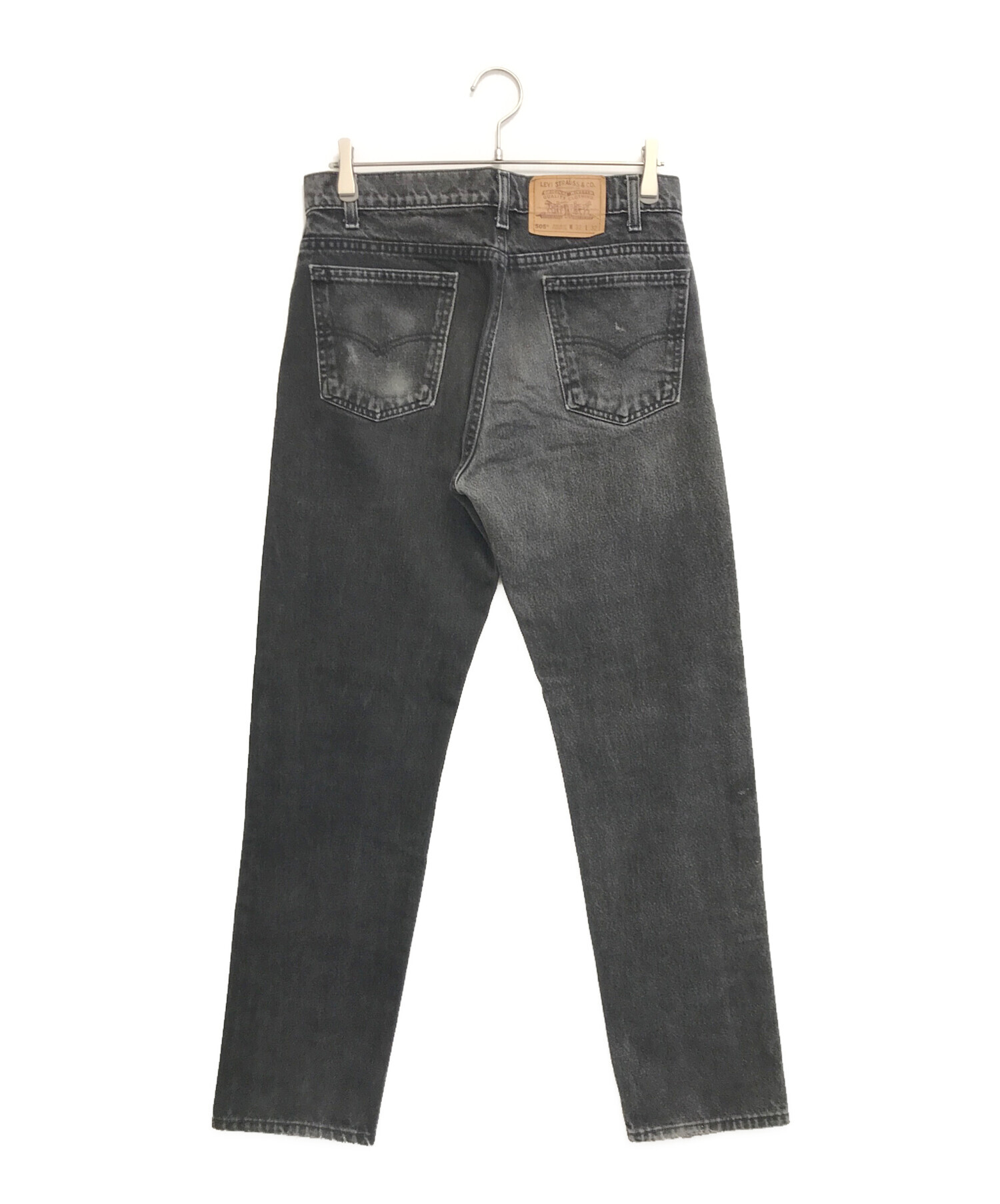 中古・古着通販】LEVI'S (リーバイス) 505後染めブラックデニムパンツ