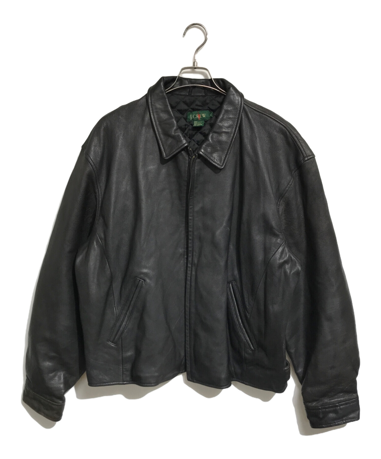 j.crew レザージャケット　Mサイズ 中古・古着通販】J.CREW (ジェイクルー) 裏キルティングレザー