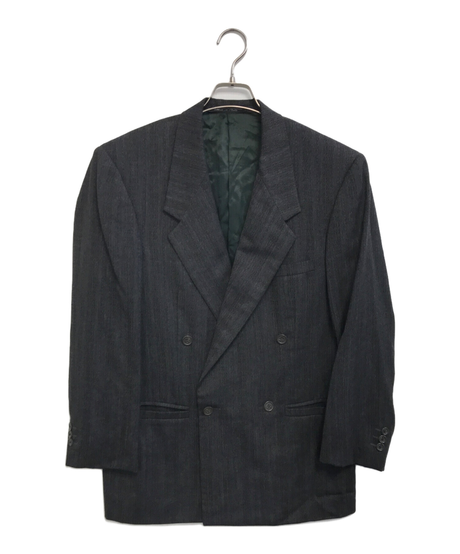 Gianni Versace 黒ゴマストライプ　グレーダブルスジャケット 中古・古着通販】GIANNI VERSACE (ジャンニ・ヴェルサーチ) ダブル