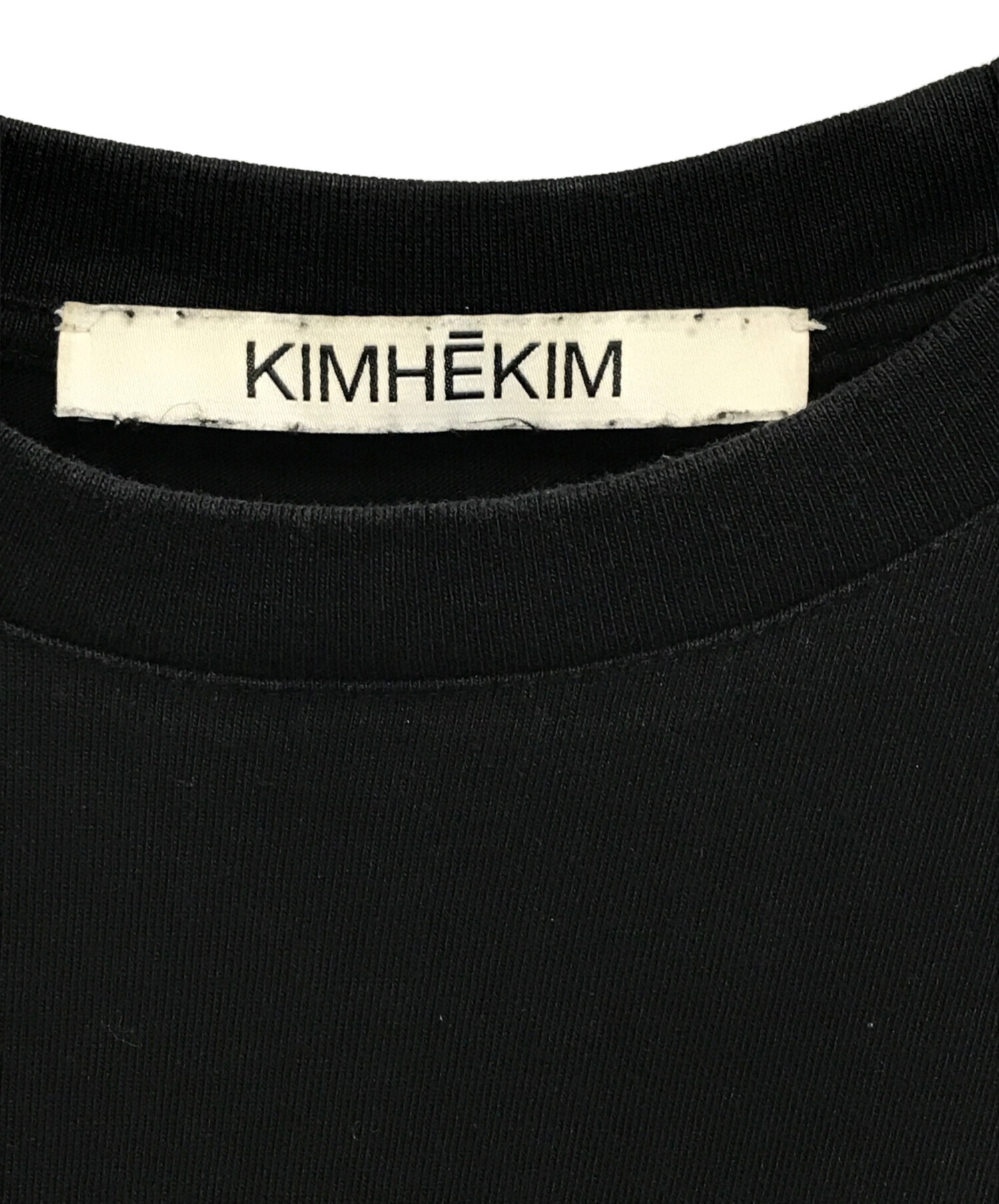 中古・古着通販】Kimhekim (キムヘキム) ロゴTシャツ ブラック サイズ