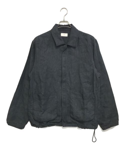 中古・古着通販】ATON (エイトン) HARD LINEN UTILITY JACKET ブラック 