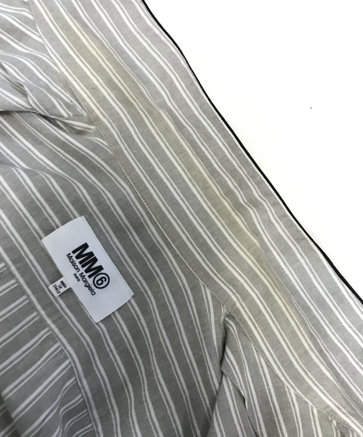 MM6 エムエムシックス ブラウス M グレー 【古着】【中古】【送料無料】 中古・古着通販】MM6 (エムエムシックス) スリーピングシャツ グレー
