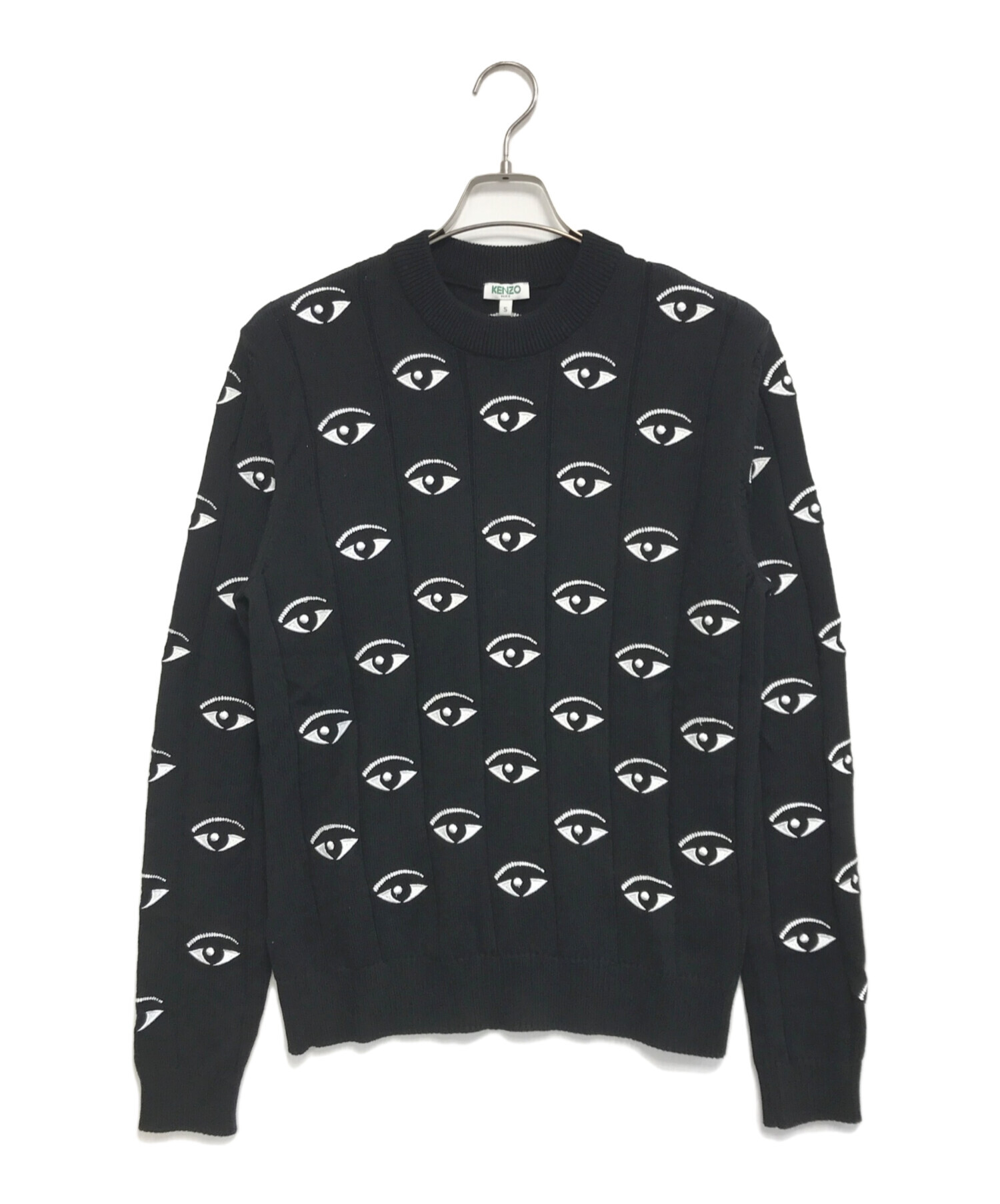 KENZO ケンゾー　スウェット　トレーナー　EYE 古着 Y2K 黒　L KENZO - KENZO ケンゾー スウェット トレーナー EYE 古着 Y2K 黒 Lの