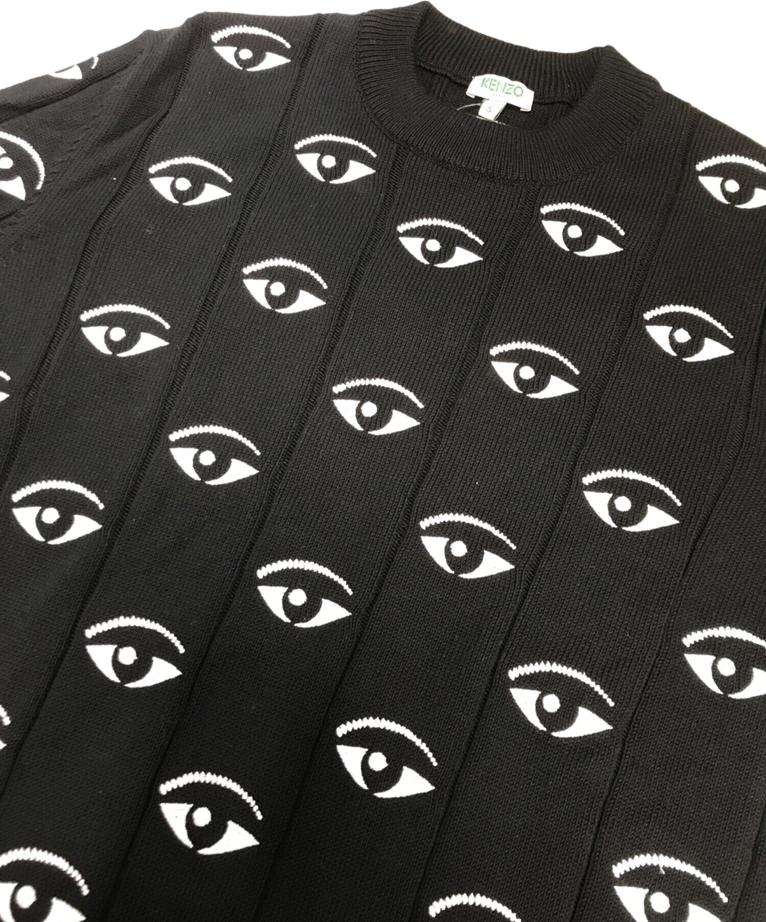 中古・古着通販】KENZO (ケンゾー) eye knit ブラック サイズ:S 未使用