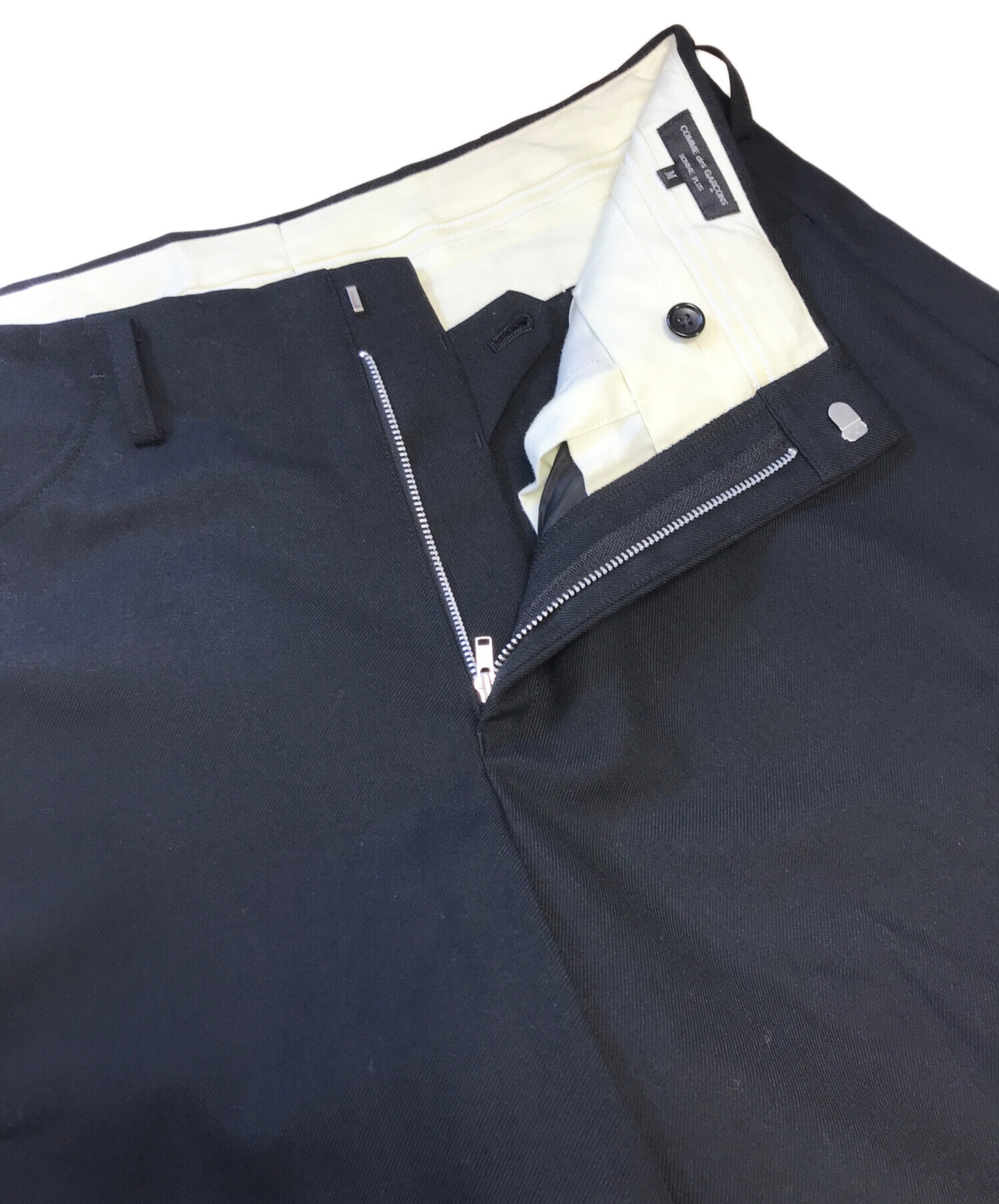 コムデ ギャルソン オム プリュス アシンメトリック パンツ ブラック 変形 M 中古・古着通販】COMME des GARCONS HOMME PLUS (コムデギャルソンオム