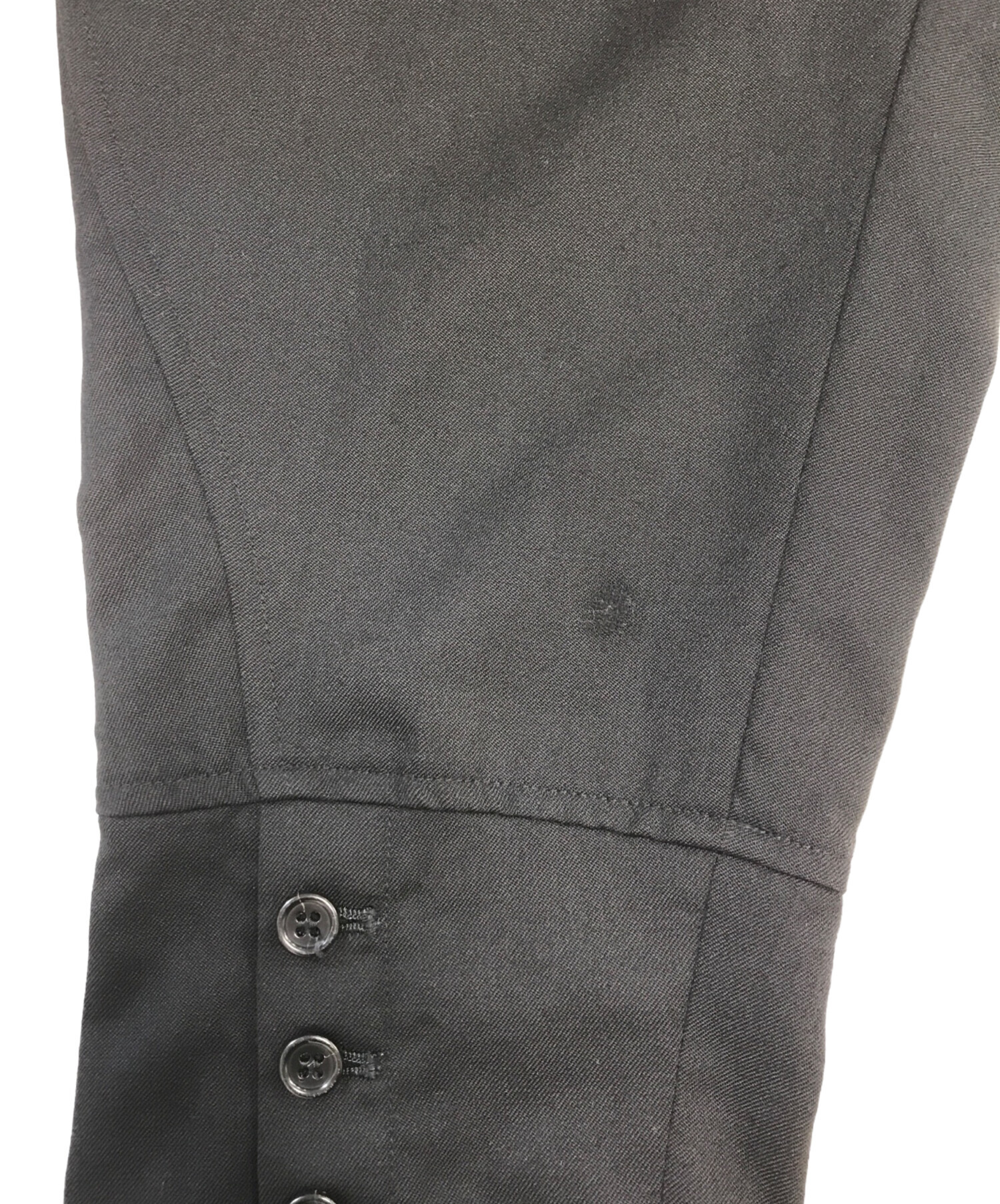 23AW ブラック コムデギャルソン ウール 寅壱 イージー パンツ/XS 黒 中古・古着通販】BLACK COMME des GARCONS (ブラックコムデギャルソン