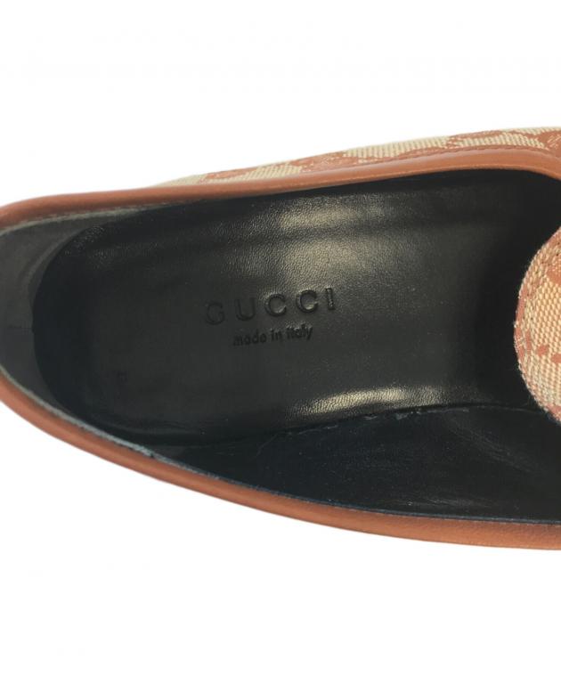 中古・古着通販】GUCCI (グッチ) ホースビットGGローファー ブラウン