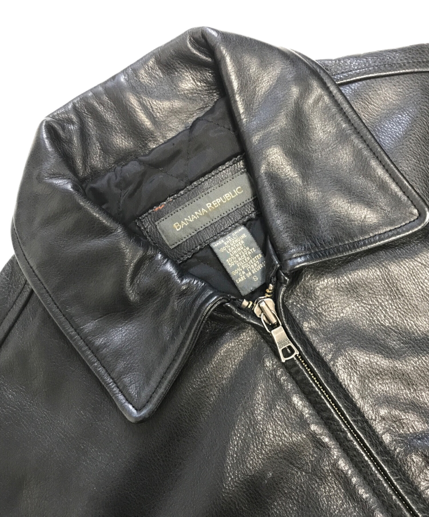 【新品未使用】今期 BANANA REPUBLIC レザージャケット L 中古・古着通販】BANANA REPUBLIC (バナナリパブリック) レザー