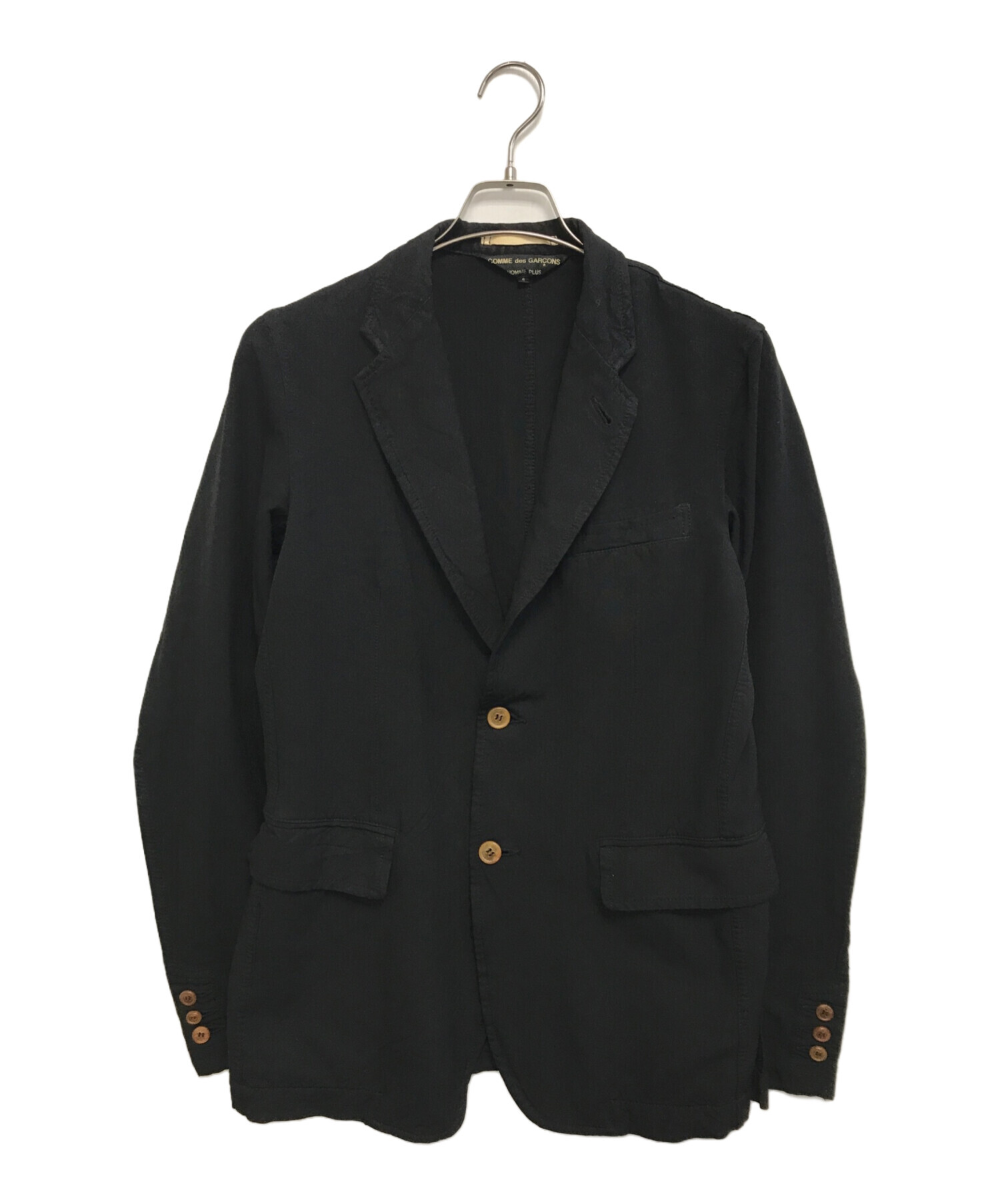 名作AD2013 コムデギャルソン オムプリュス ポリ縮絨ベルトロングジャケット 中古・古着通販】COMME des GARCONS HOMME PLUS (コムデギャルソンオム
