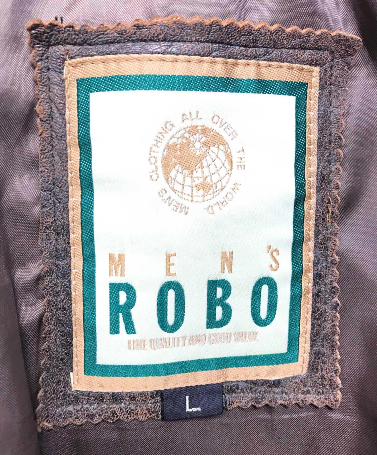 中古・古着通販】ROBO (ロボ) A-2レザージャケット ブラウン サイズ:L