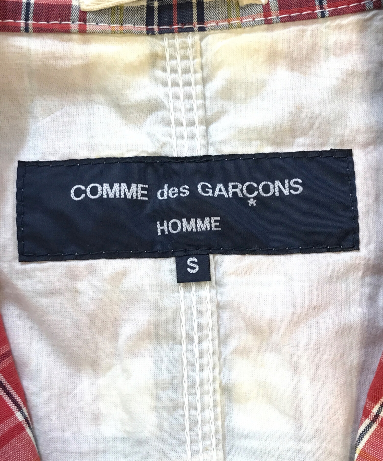 コムデギャルソンオム　チェック柄テーラードジャケット 90's COMME des GARCONS HOMME チェックテーラードジャケット