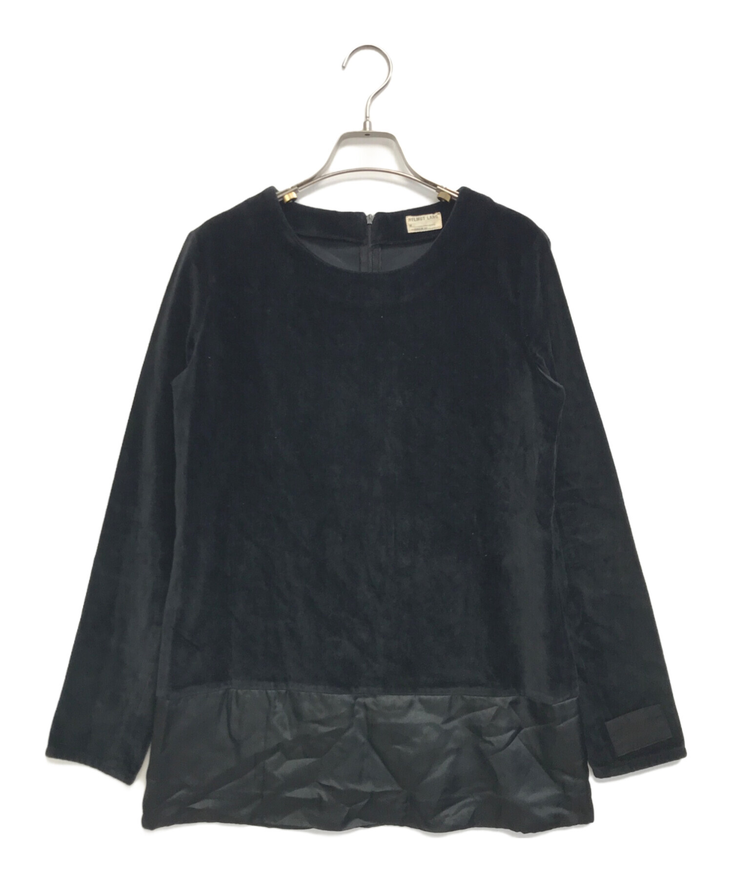 希少！90年代 HELMUT LANG ブラックカットソー 中古・古着通販】HELMUT LANG (ヘルムートラング) 90's 切替ベロア