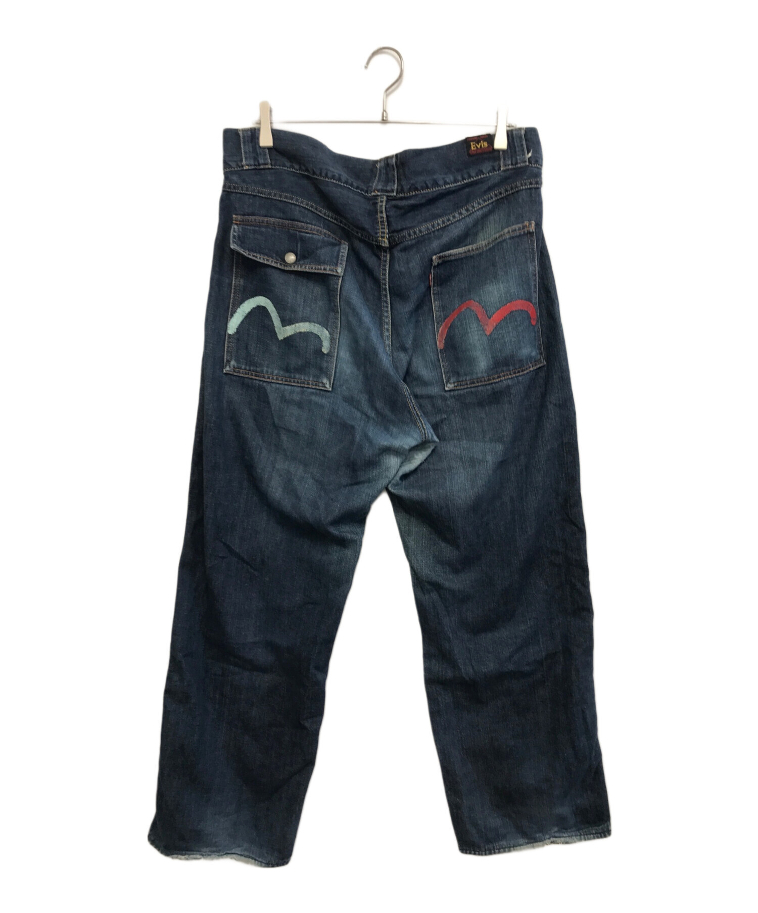 波乗小僧　EVISU PARIS デニムパンツ カモメステッチ 赤タグ 中古・古着通販】EVISU (エヴィス) カモメペイントブッシュデニム