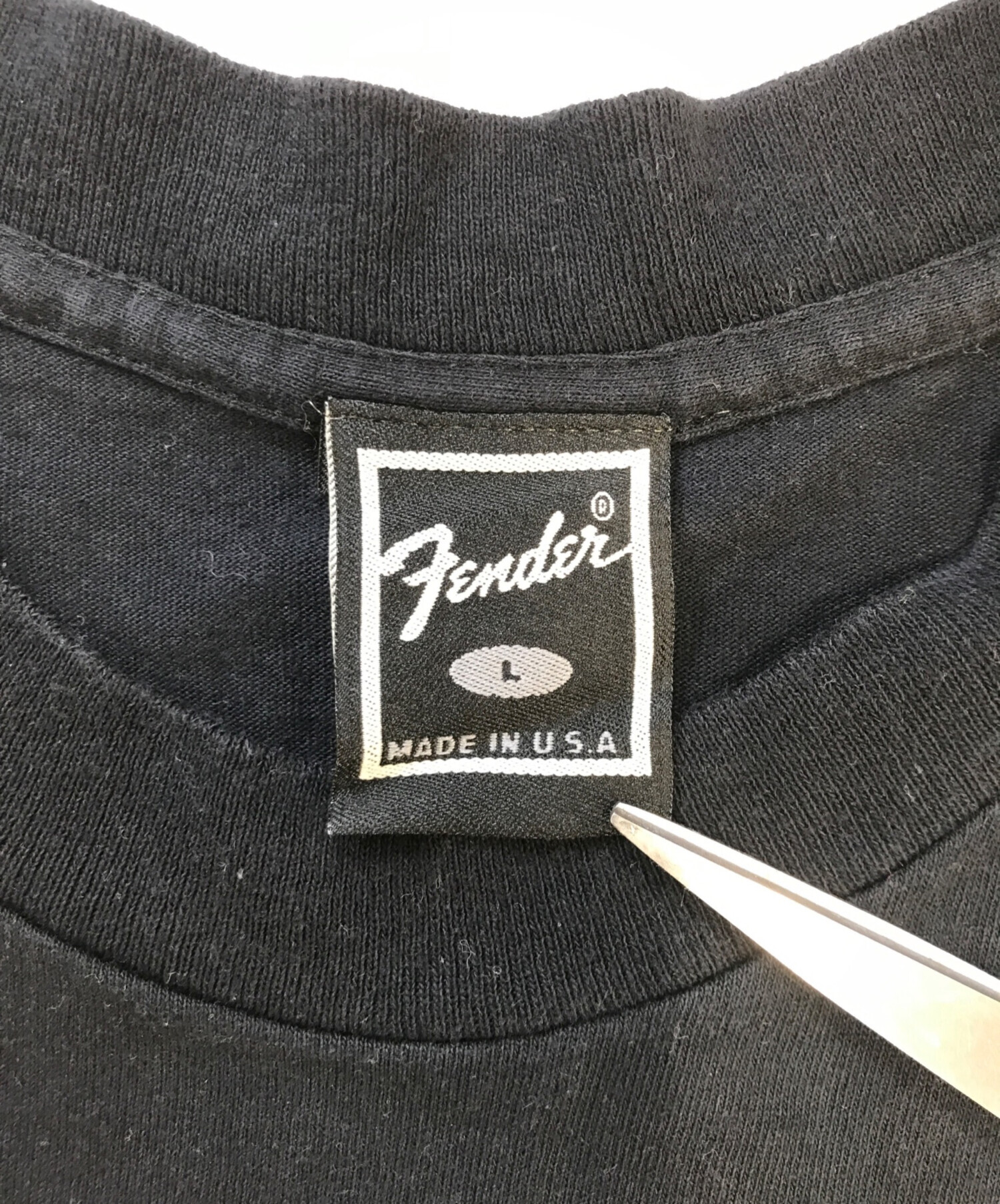 中古・古着通販】FENDER (フェンダー) プリントTシャツ ブラック