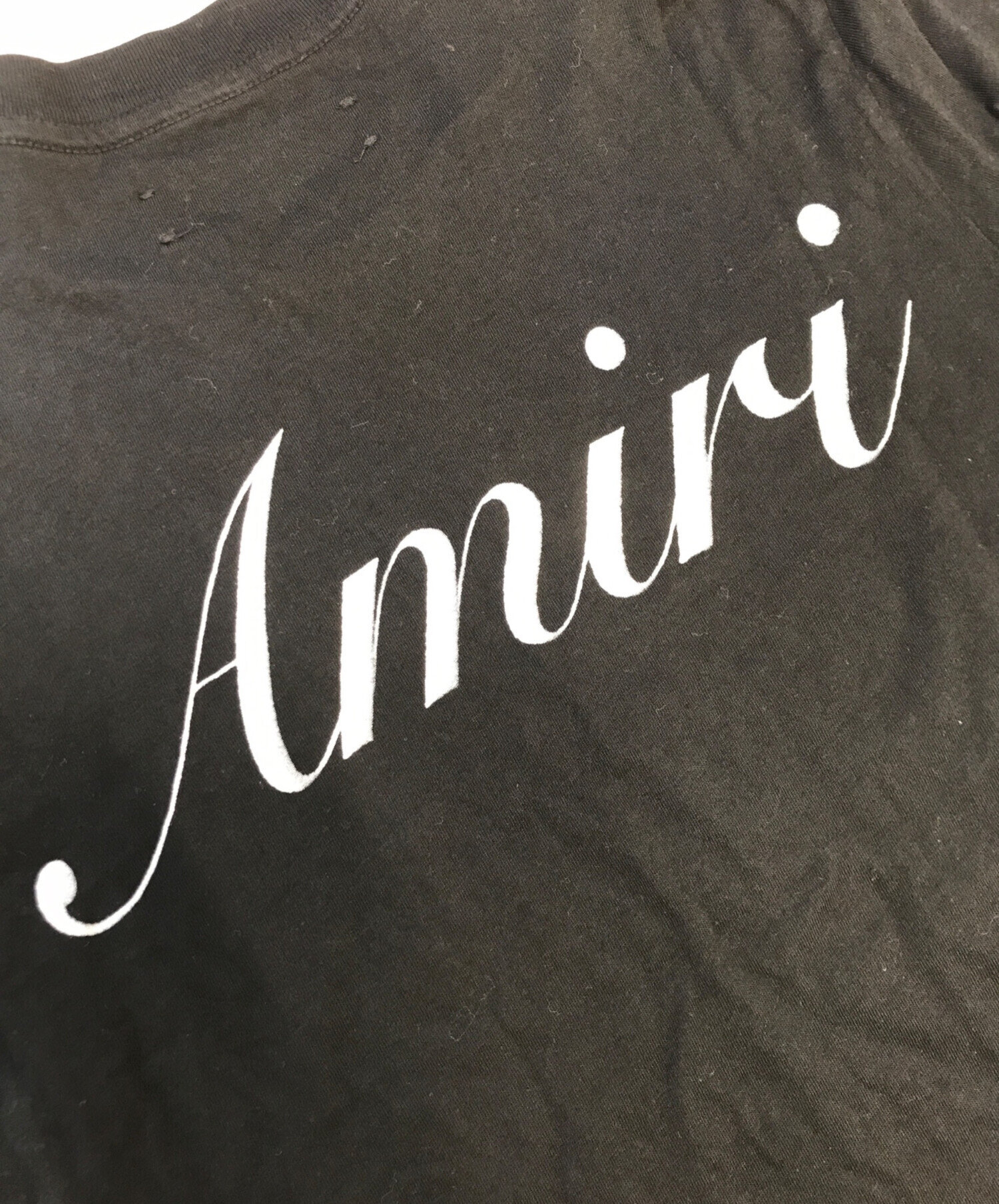 AMIRI アミリ 中古 ロゴTシャツ Lサイズ 中古・古着通販】AMIRI (アミリ) script logo t shirt ブラック サイズ