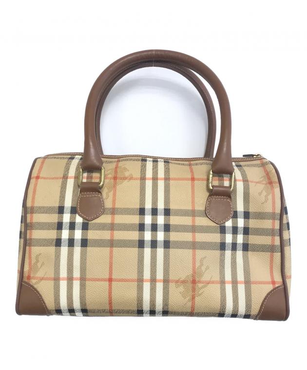 ［特別値下］Burberrys ミニボストンバッグ ブラウン 中古・古着通販】Burberry's (バーバリー) ミニボストンバッグ
