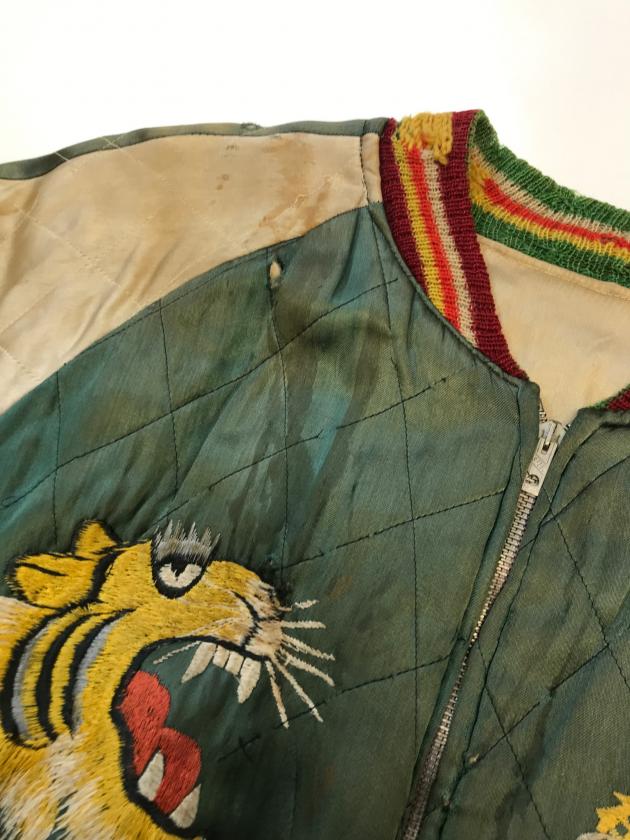 中古・古着通販】VINTAGE (ヴィンテージ) スカジャン グリーン サイズ