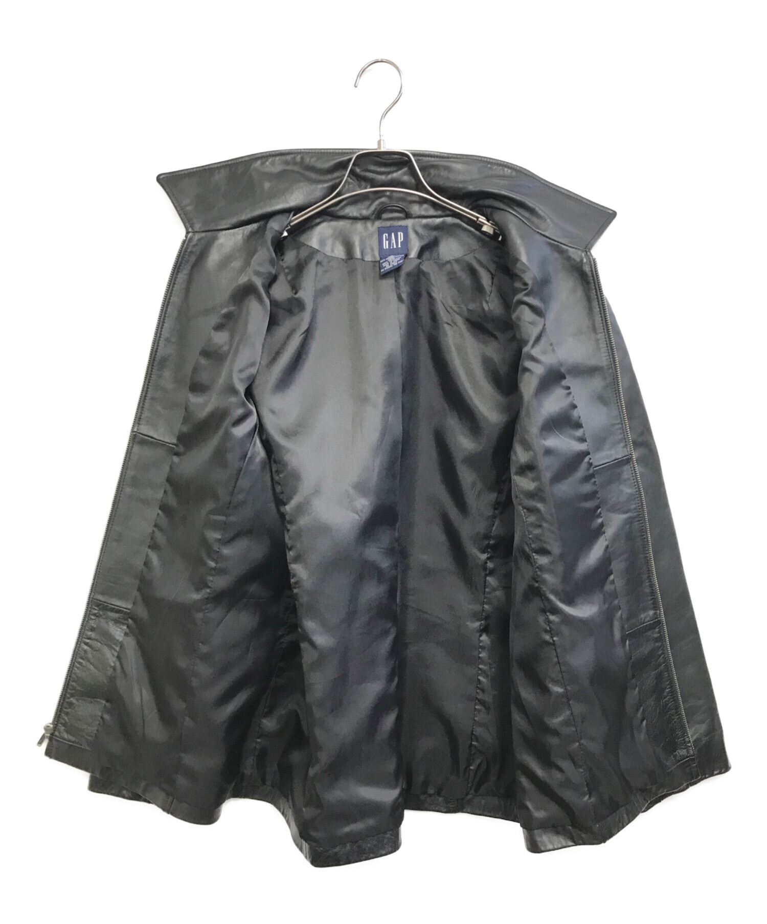 中古・古着通販】GAP (ギャップ) レザージャケット ブラック サイズ:L