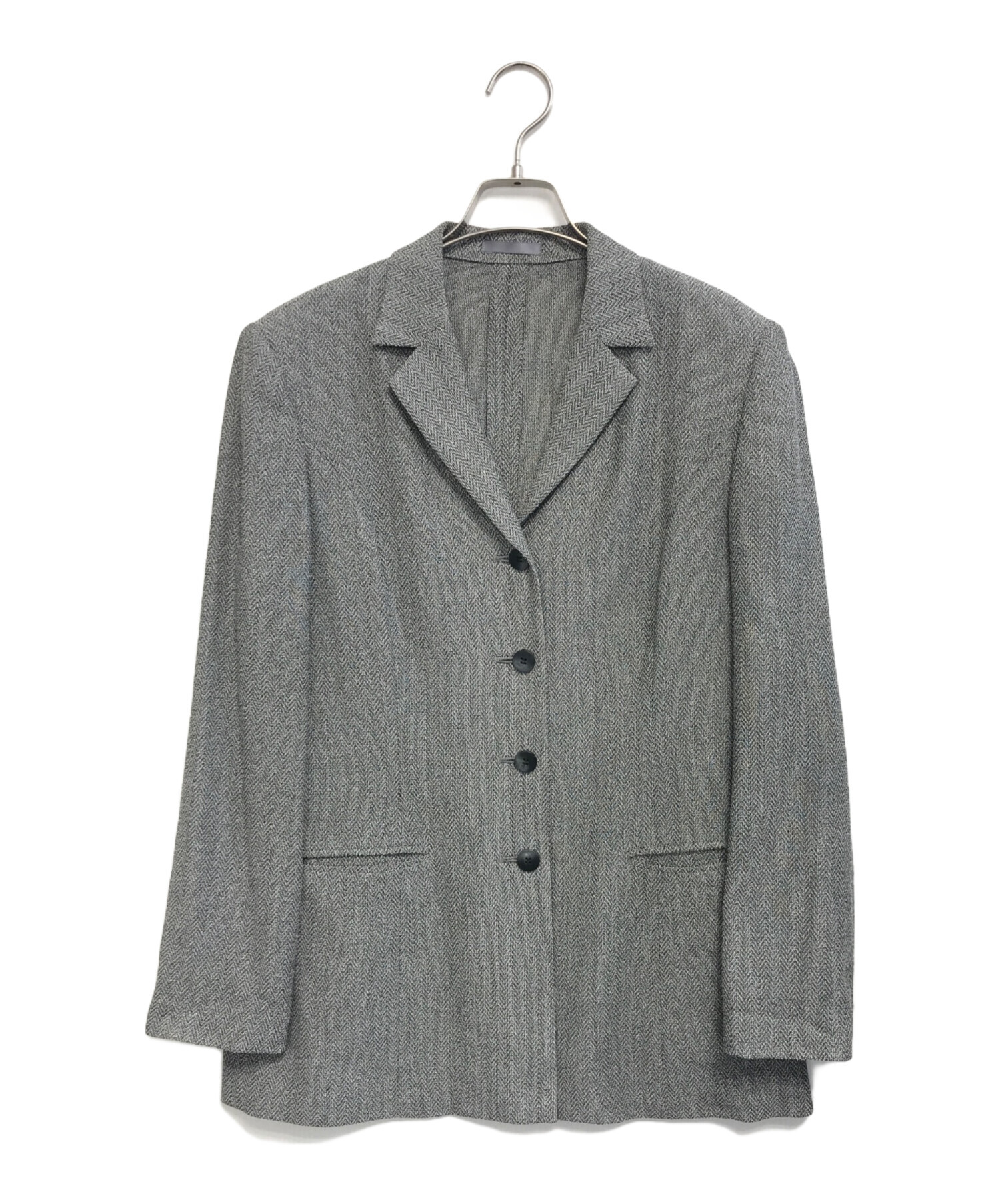 Burberry グレー レザージャケット バルーンスリーブ 中古・古着通販】Burberry's (バーバリー) 4Bテーラードジャケット