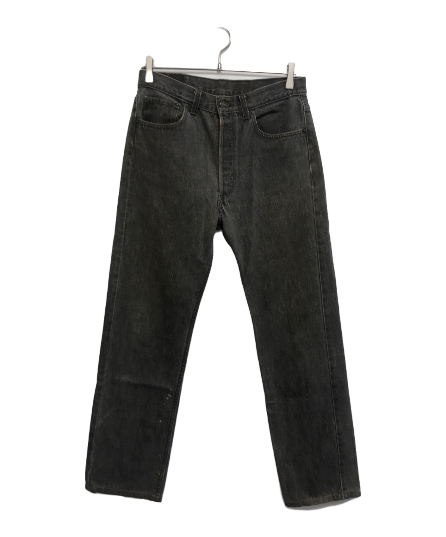 中古・古着通販】LEVI'S (リーバイス) 先染ブラックデニム ブラック