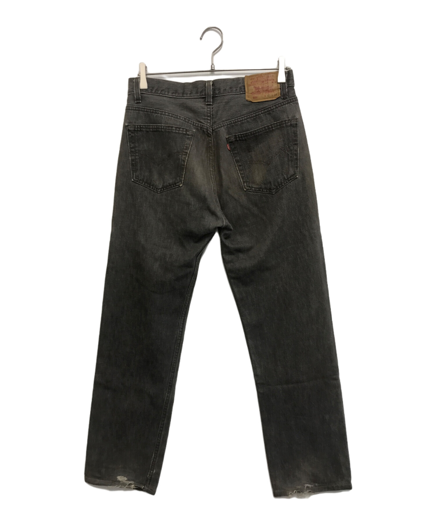 中古・古着通販】LEVI'S (リーバイス) 先染ブラックデニム ブラック