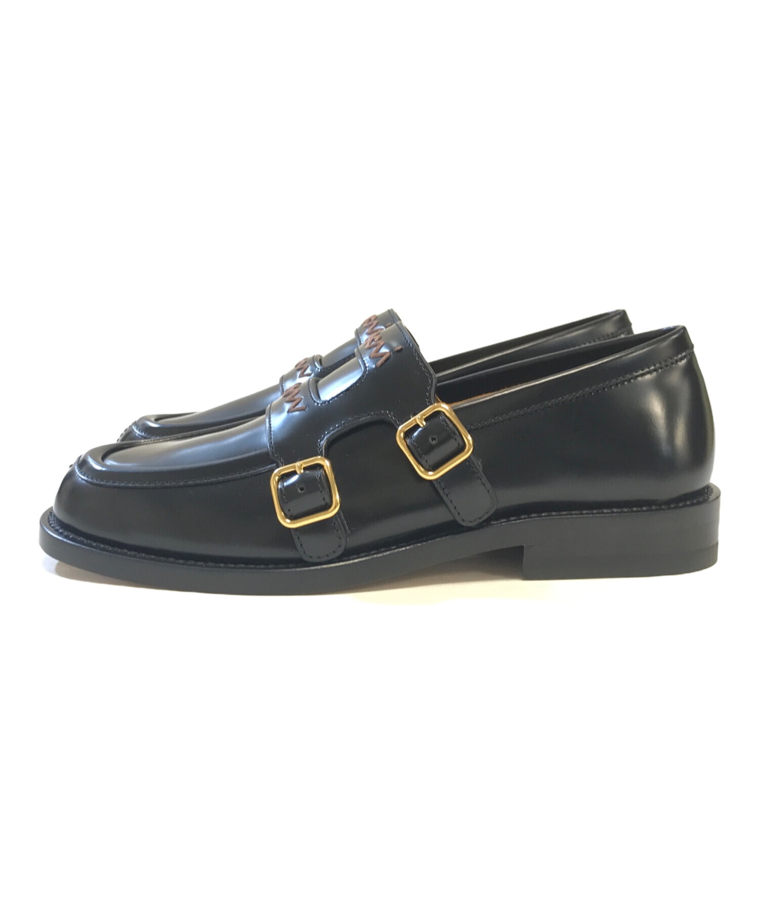 MARNI ローファー　美品 中古・古着通販】MARNI (マルニ) ダブルバックルローファー ブラック