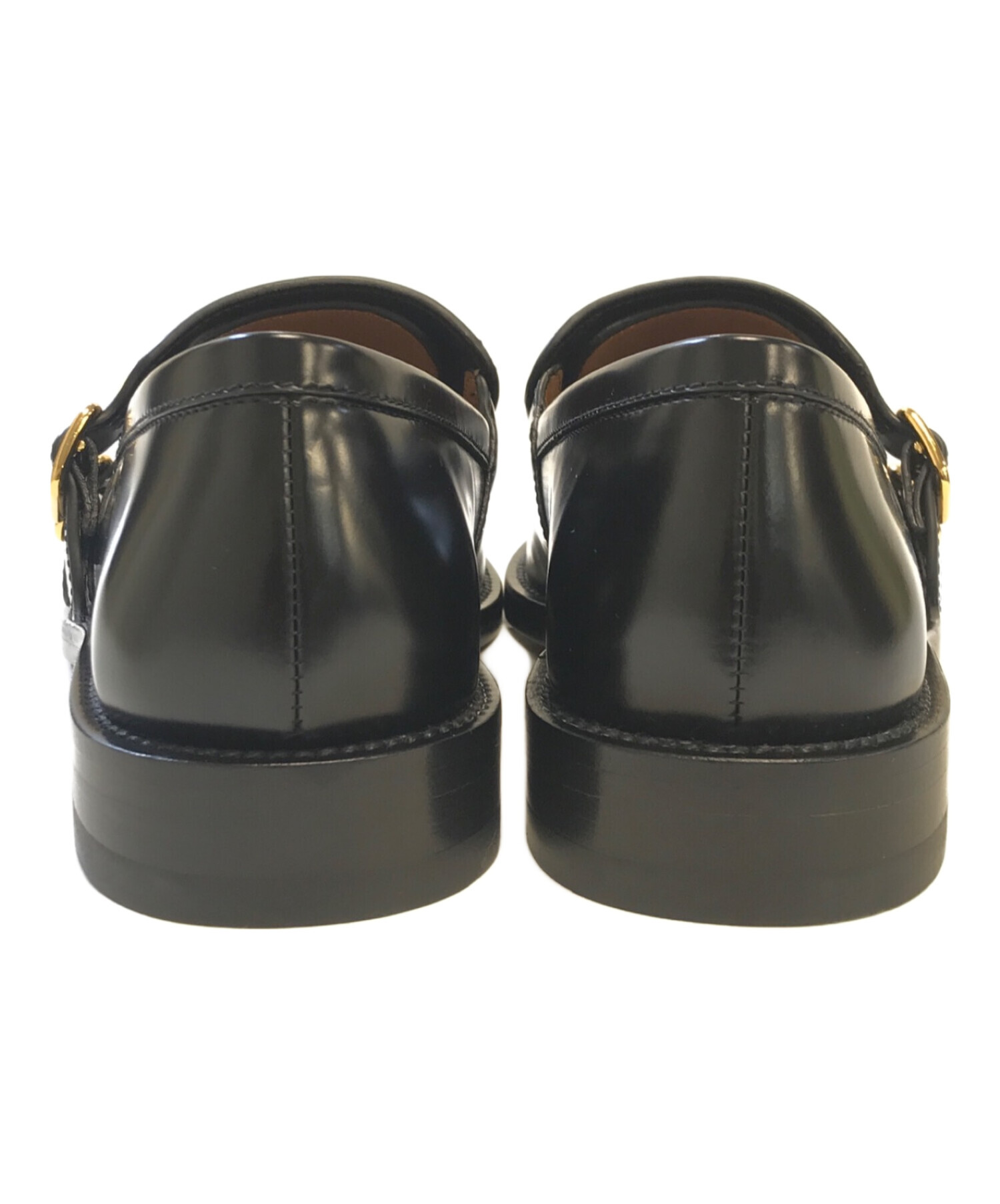中古・古着通販】MARNI (マルニ) ダブルバックルローファー ブラック