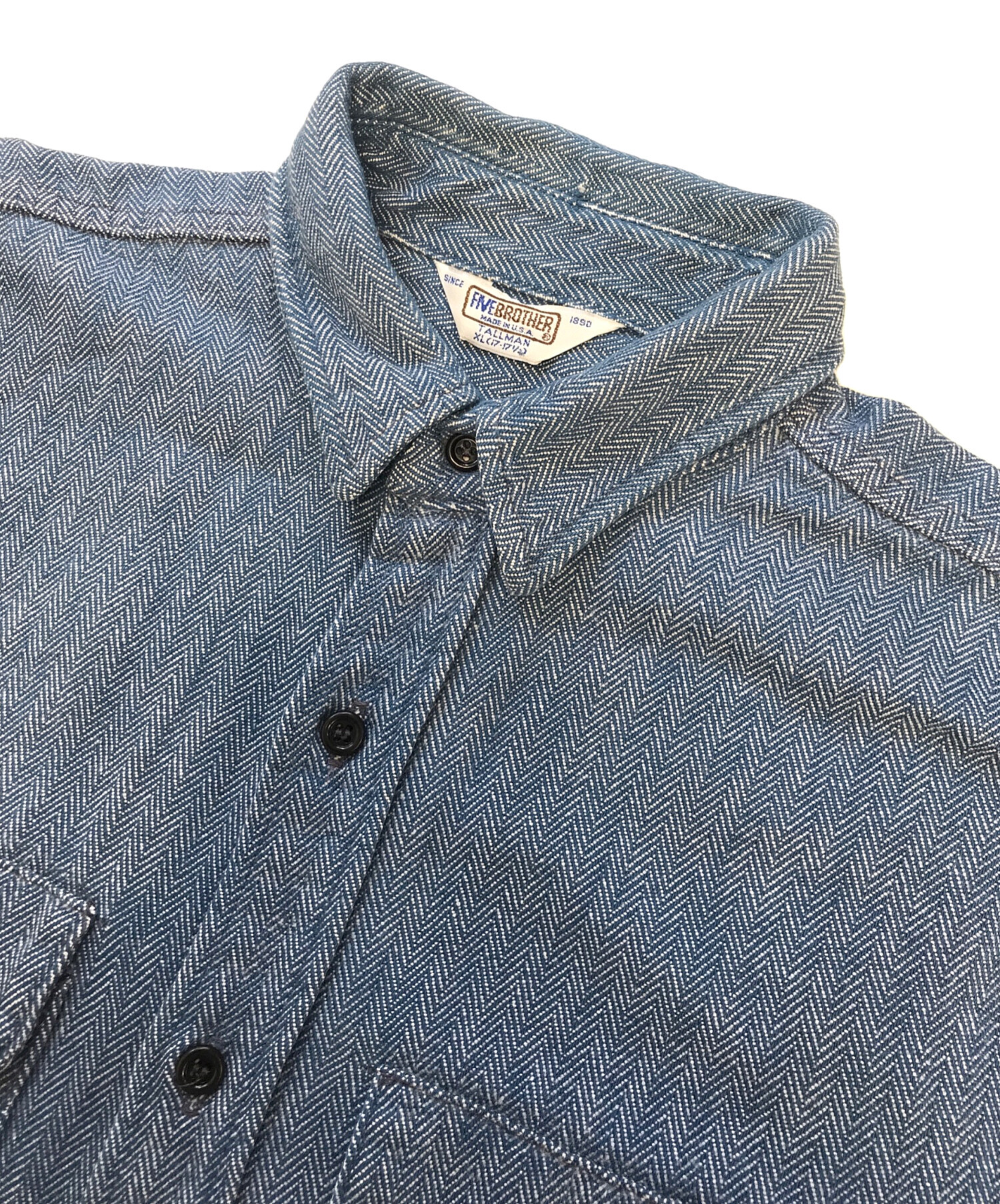 中古・古着通販】FIVE BROTHER (ファイブブラザー) ヘリンボーンデニム