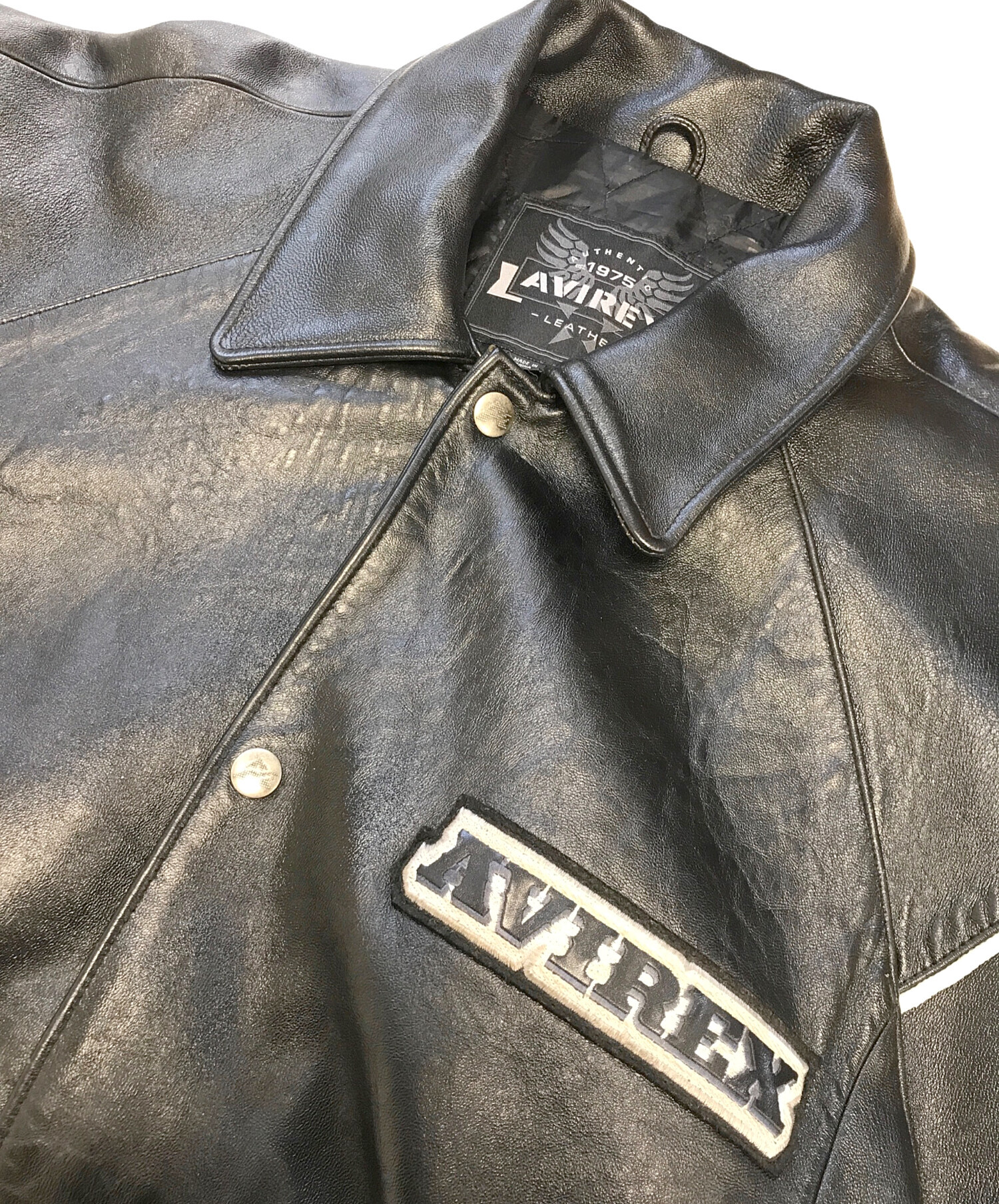 中古・古着通販】AVIREX (アヴィレックス) レザージャケット ブラック