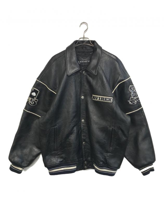 中古・古着通販】AVIREX (アヴィレックス) レザージャケット ブラック